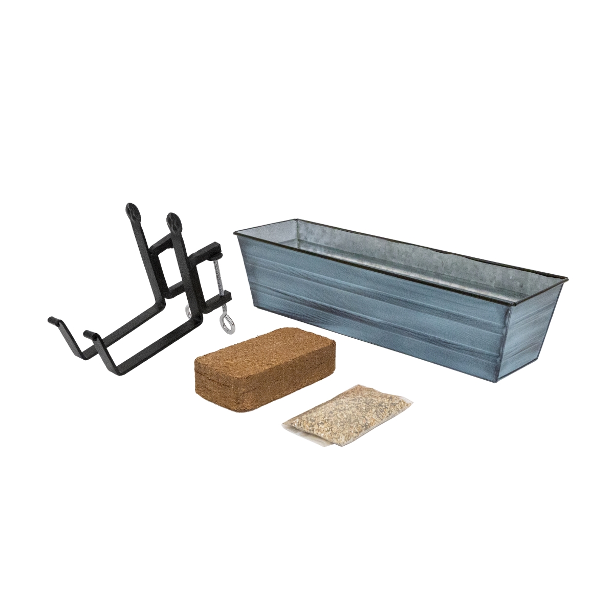 Achla C08NB-RM-GK Bloom Box Garden Growing Kit, Small - Blue with Clamp-On Brackets