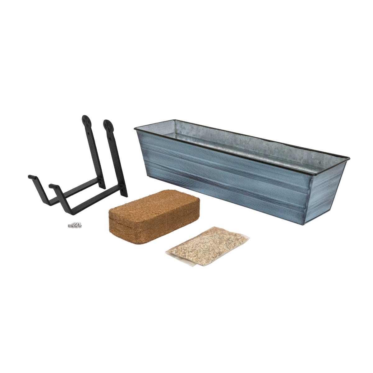 Achla C08NB-WM-GK Bloom Box Garden Growing Kit, Small - Blue with Wall Brackets