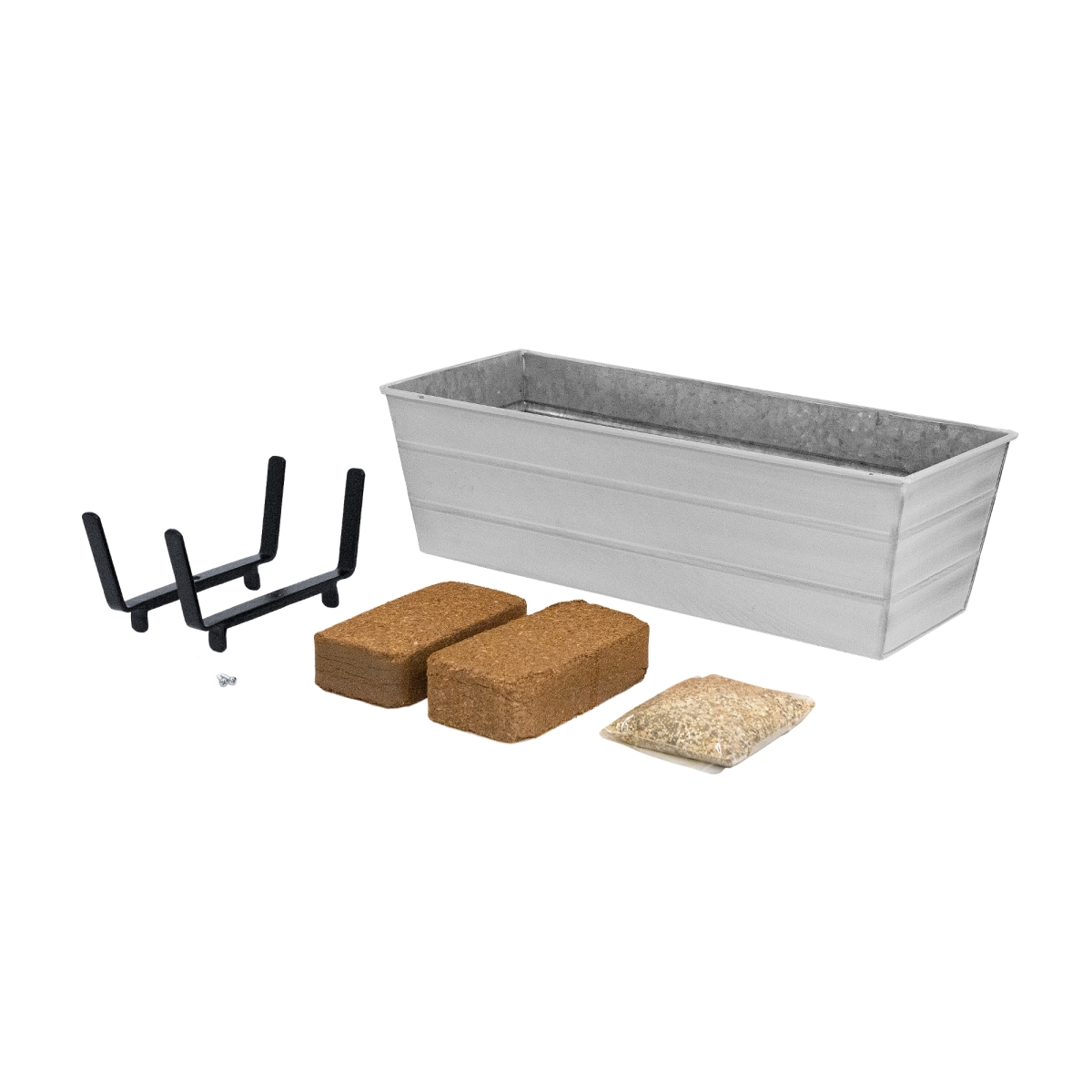 Achla C20W-K6-GK2 Bloom Box Garden Growing Kit, Medium - White with Brackets for 2 x 6 Railings