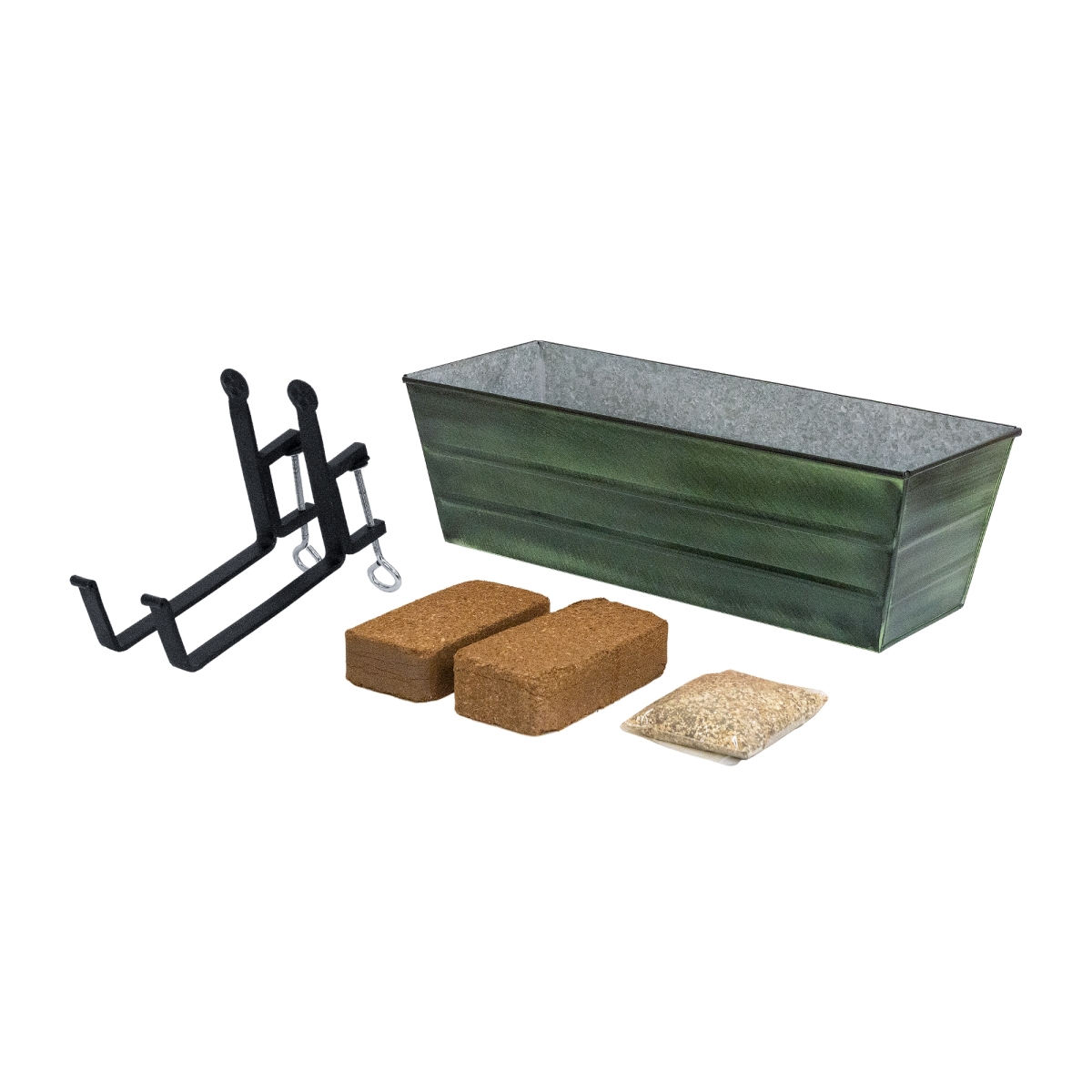 Achla VFB-05-RM-GK2 Bloom Box Garden Growing Kit, Medium - Green with Clamp-On Brackets