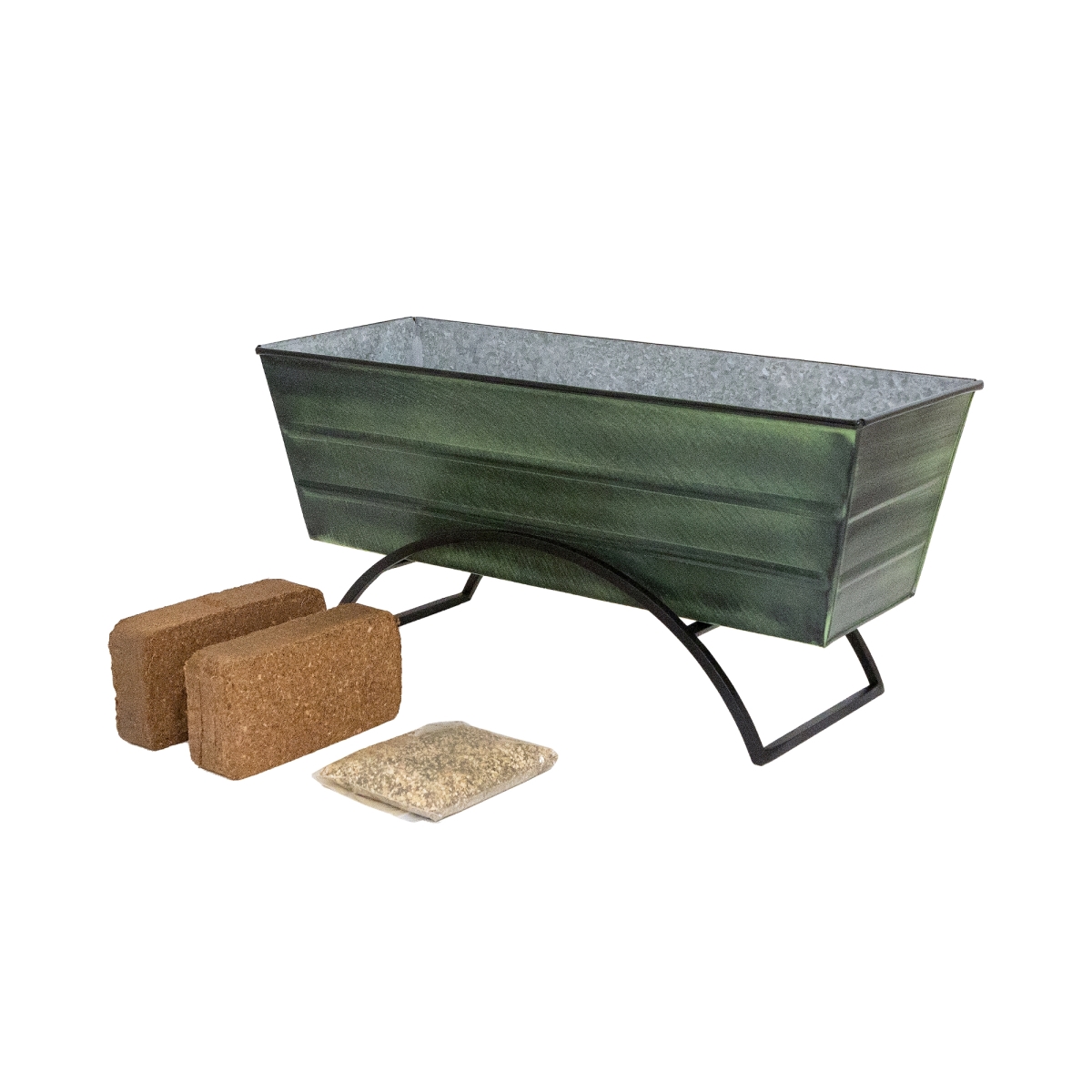 Achla VFB-05-S-GK2 Bloom Box Garden Growing Kit, Medium - Green with Odette Stand