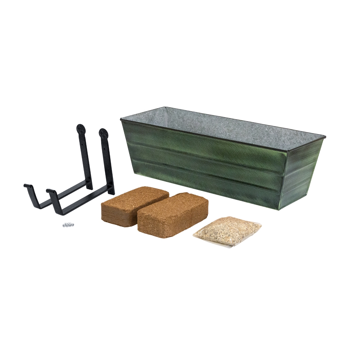 Achla VFB-05-WM-GK2 Bloom Box Garden Growing Kit, Medium - Green with Wall Brackets