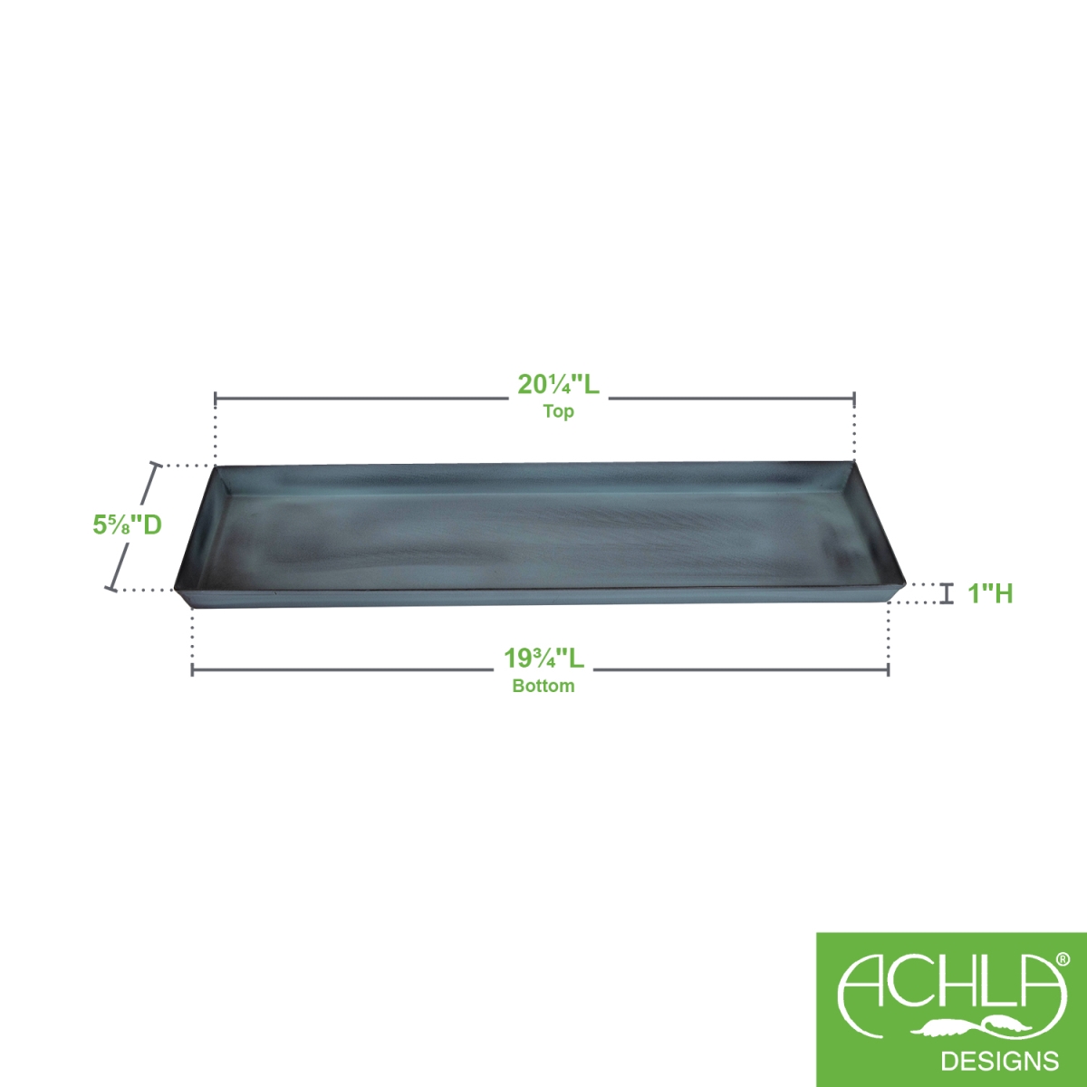 Achla TR-C-08NB-2 Small Blue Flower Box Tray, Pack of 2