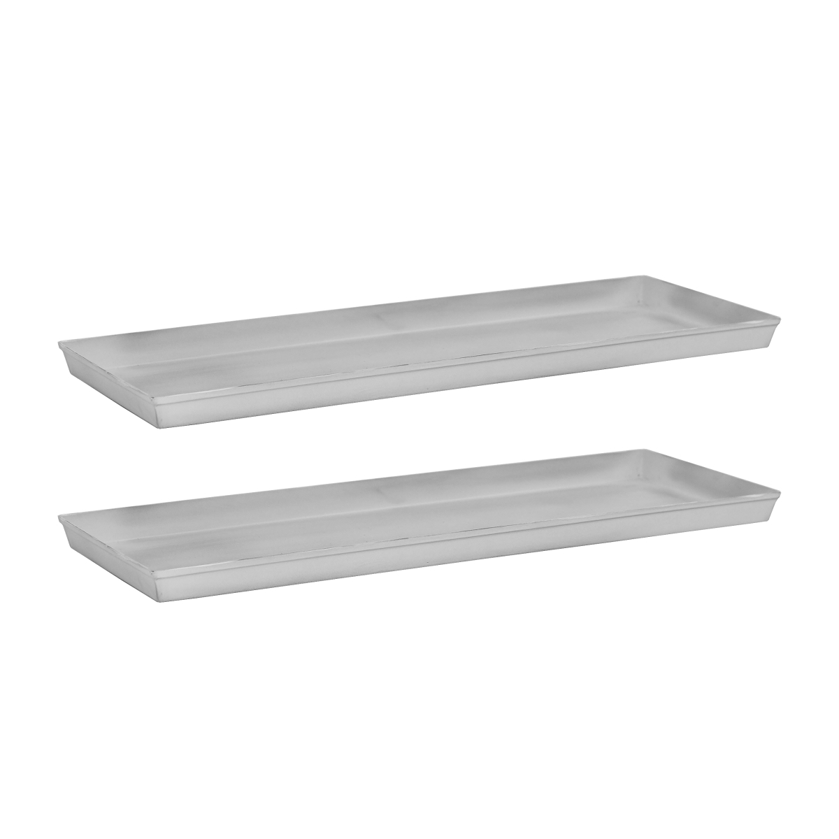 Achla TR-C-20W-2 Medium White Flower Box Tray, Pack of 2