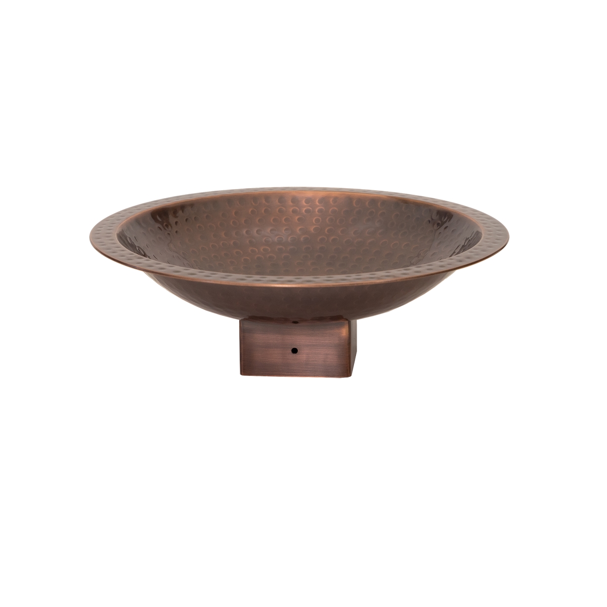 Achla BBHC-14P 14 in. Hammered Copper Birdbath for 4x4 Post, Brass - Copper Plated