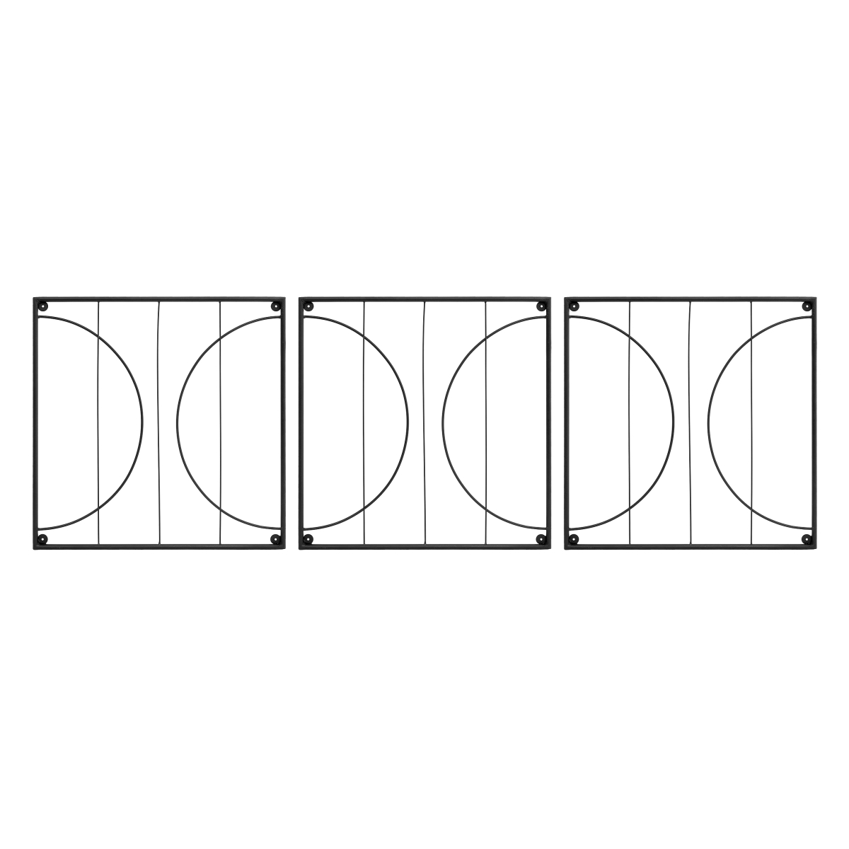 Achla FT-52C Quilt Block-Circles Wall Trellis Panels - 3 Panels