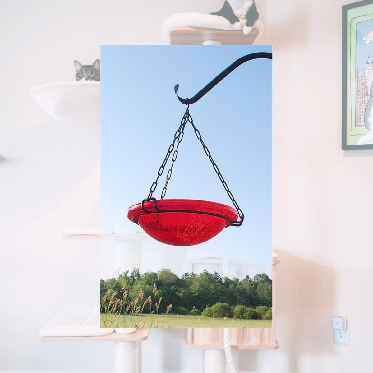 Picture of Achla BBH-02R Red Crackle Hanging Birdbath