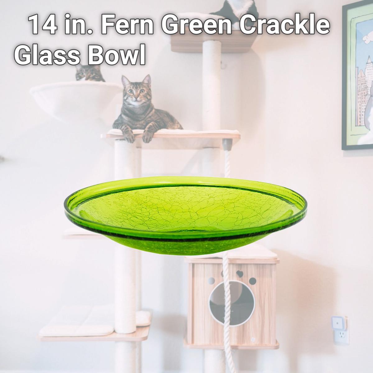 Picture of Achla CGB-14FG 14 in. Fern Green Crackle Glass Bowl