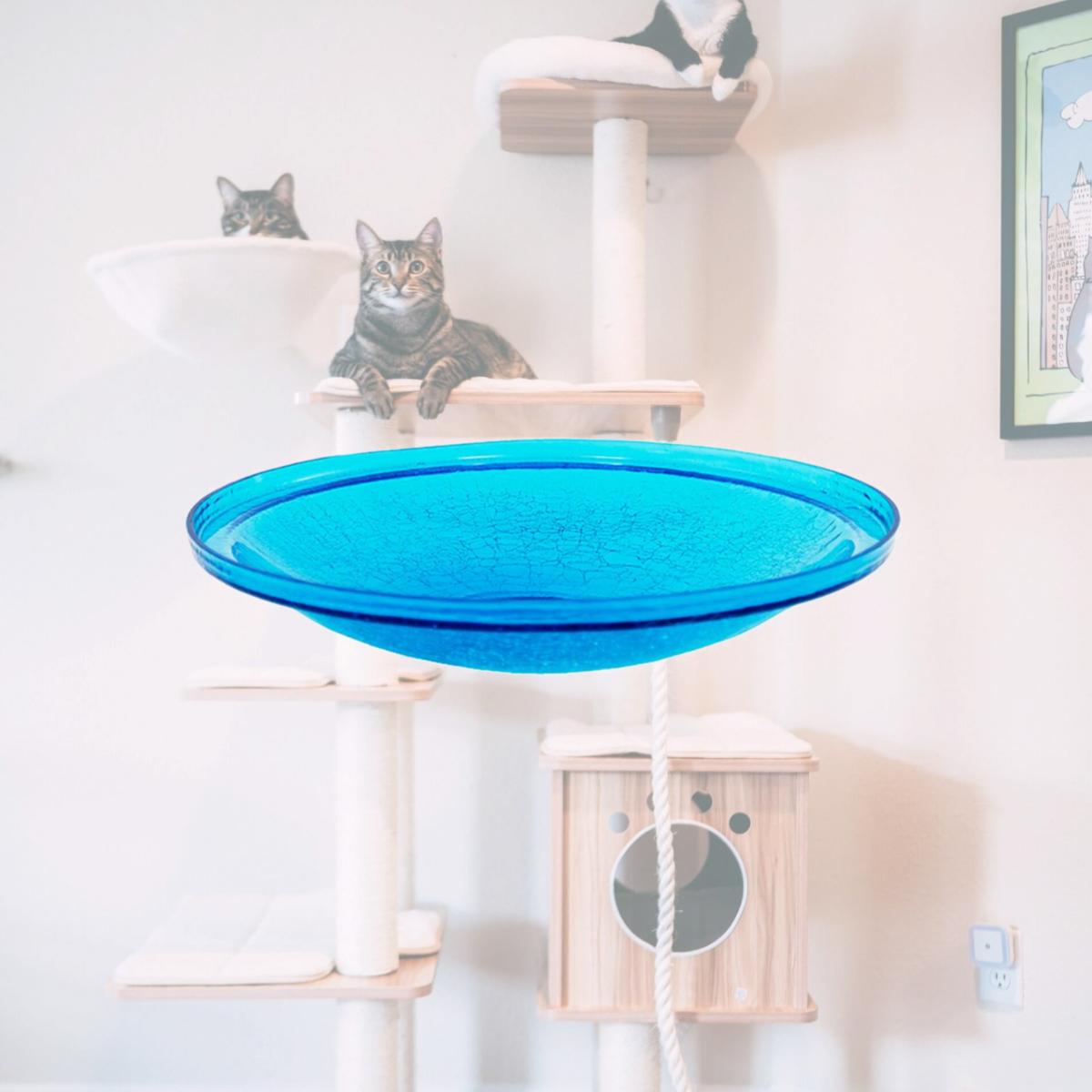 Picture of Achla CGB-14T 14 in. Teal Crackle Glass Bowl