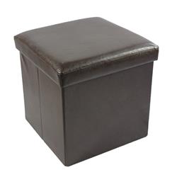Picture of Achim OTFL15BR04 15 x 15 x 15 in. Collapsible Storage Ottoman&#44; Brown