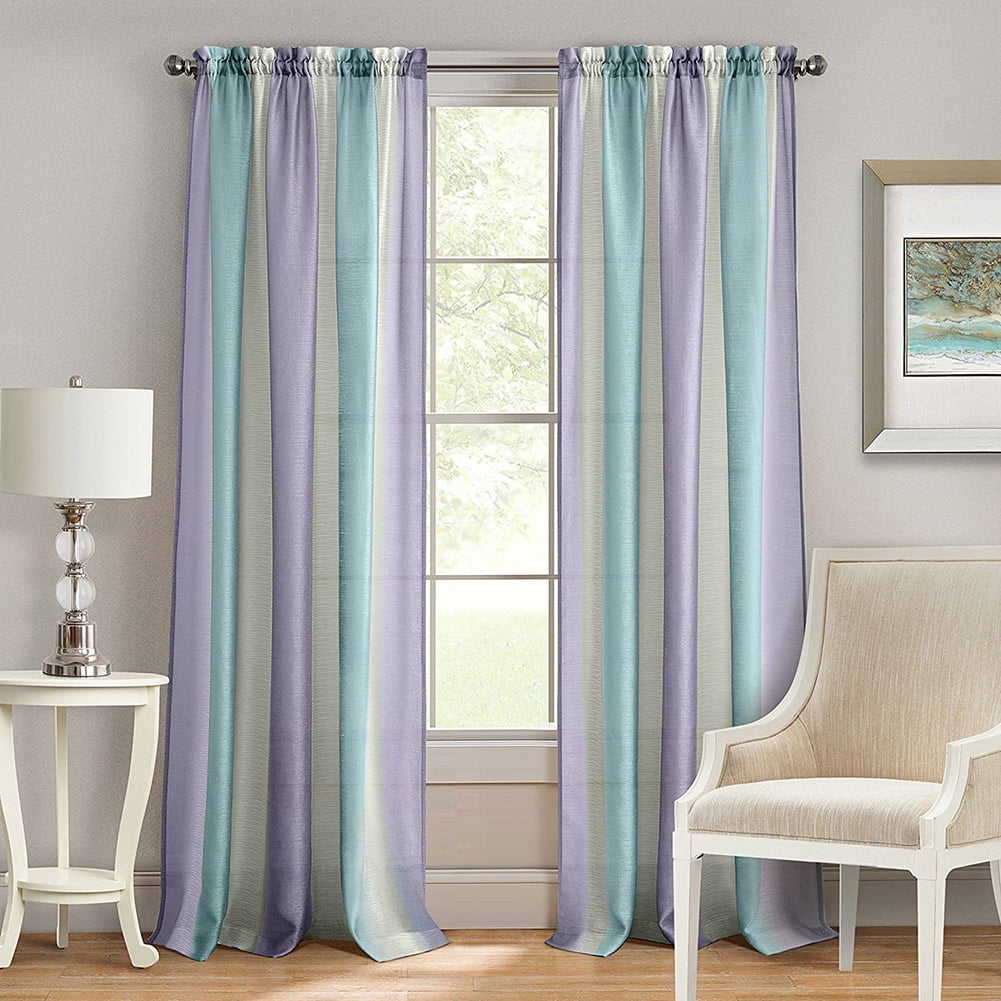Picture of Achim SPPN84LI06 50 x 84 in. Spectrum Rod Pocket Window Curtain Panel&#44; Lilac & Turquoise