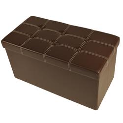 Picture of Achim OTTFL30BR2 30 x 15 x 15 in. Collapsible Tufted Storage Ottoman&#44; Brown