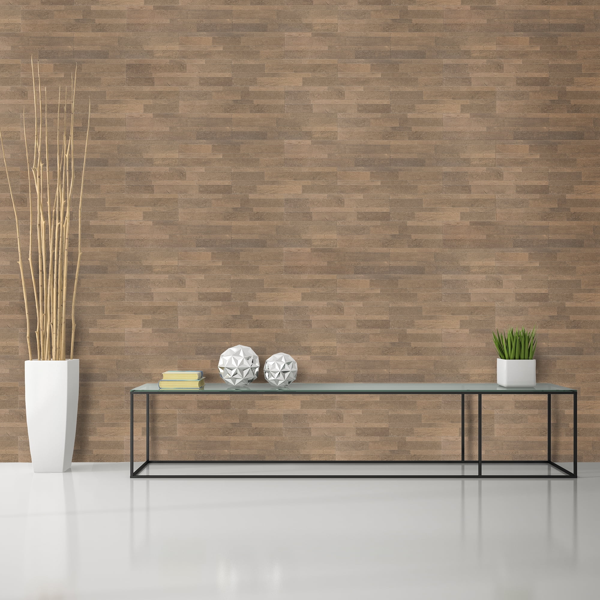 Picture of Achim BLDWT10206 6 x 24 in. Bolder Stone Self Adhesive Stone Wall 6 Tile&#44; Mocha - 6 sq ft.