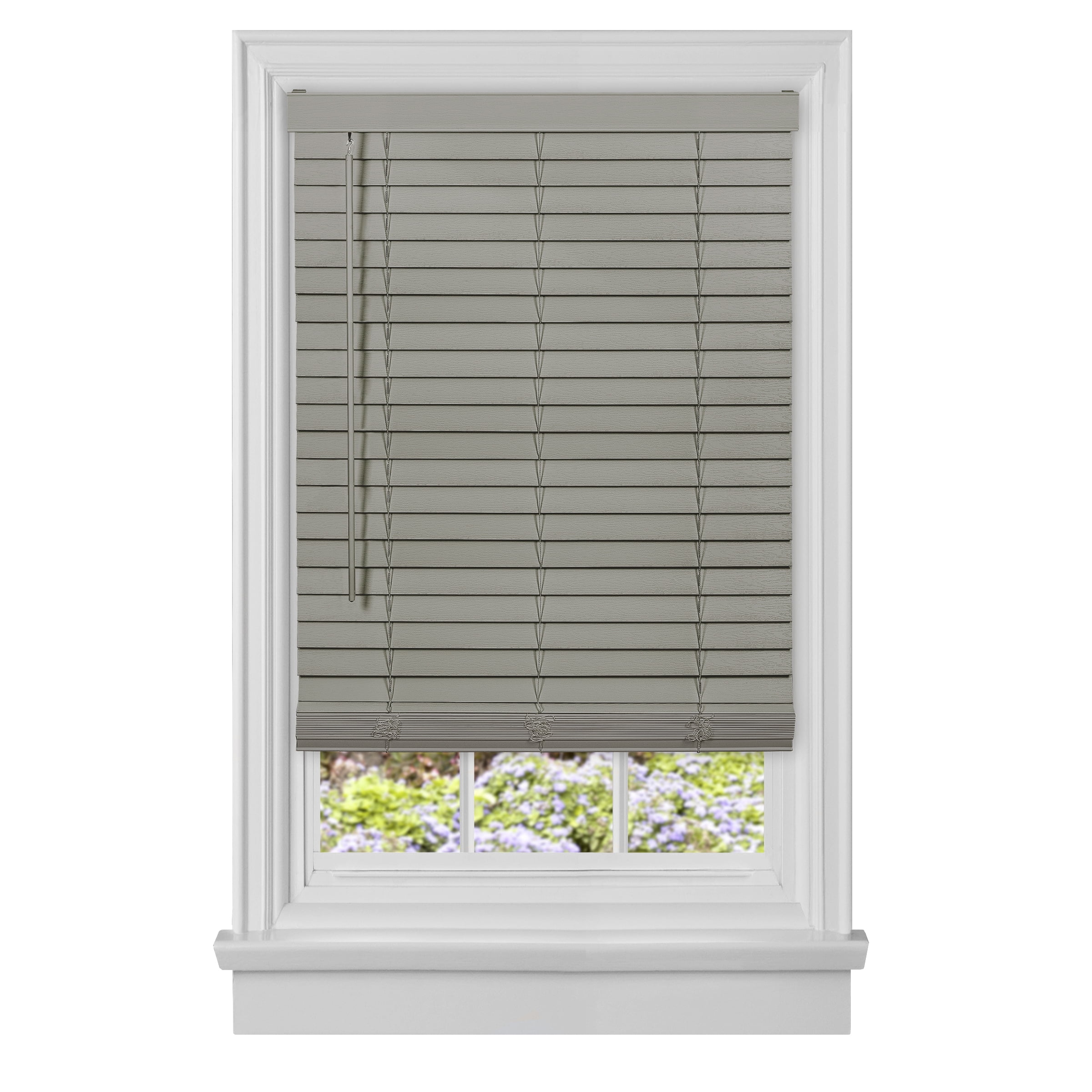Picture of Achim MFG232GY02 32 x 64 in. Cordless GII Madera Falsa 2 in. Faux Wood Plantation Blind - Grey