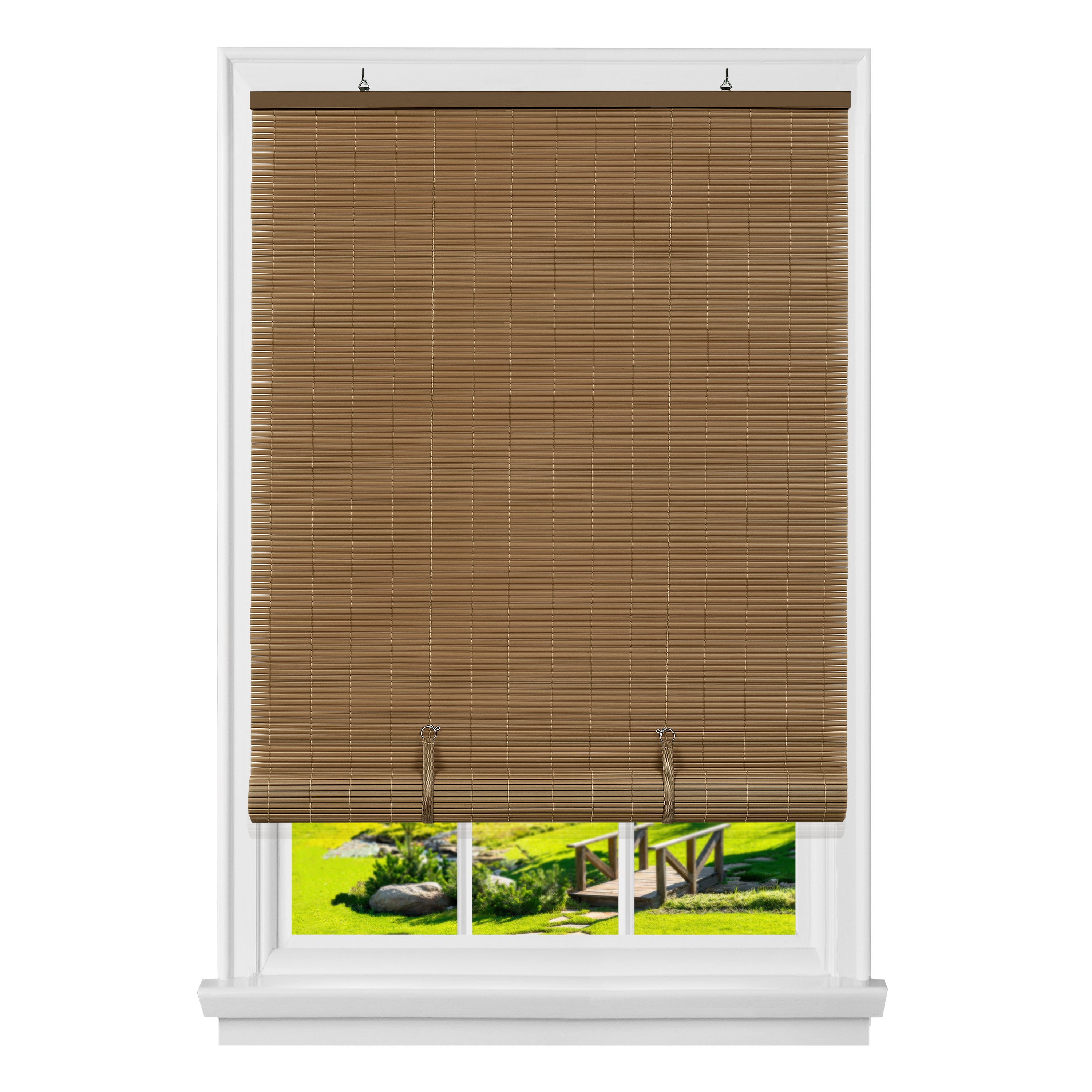Picture of Achim SOCO30WD06 30 x 72 in. Cordless Solstice Vinyl Roll-Up Blind, Woodtone