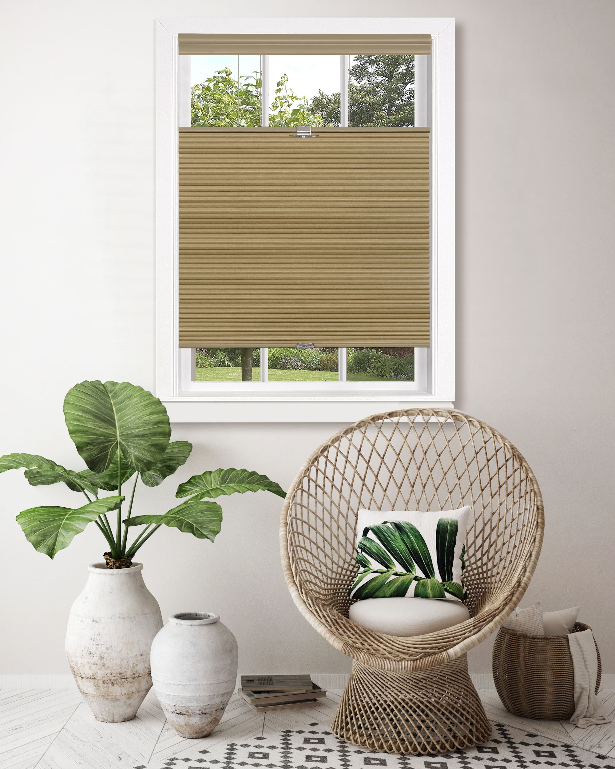 Picture of Achim CSTD35WT06 35 x 64 in. Top Down-Bottom Up Cordless Honeycomb Cellular Shade, Wheat