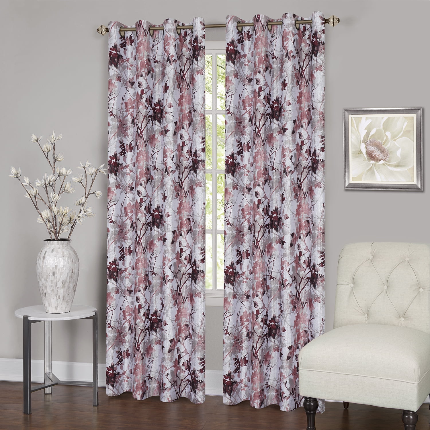 Picture of Achim TQPN63BH06 50 x 63 in. Tranquil - Lined Grommet Window Curtain Panel, Blush