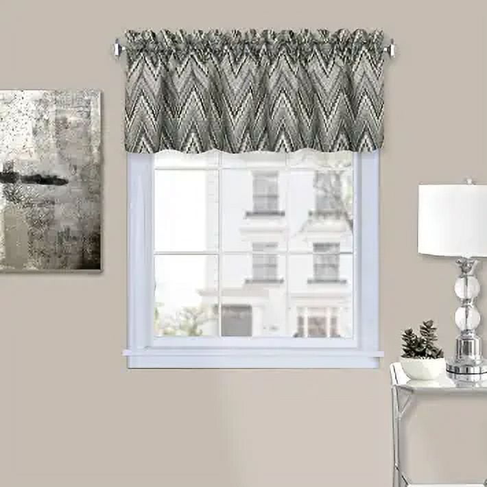 Picture of Achim AVVL14CC12 58 x 14 in. Avery Window Curtain Valance&#44; Charcoal