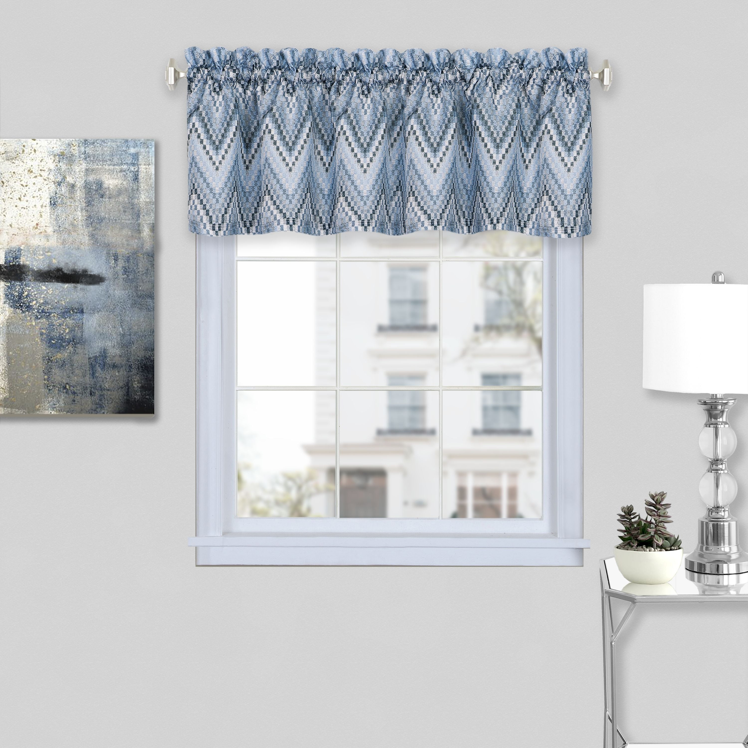 Picture of Achim AVVL14IB12 58 x 14 in. Avery Window Curtain Valance&#44; Ice Blue