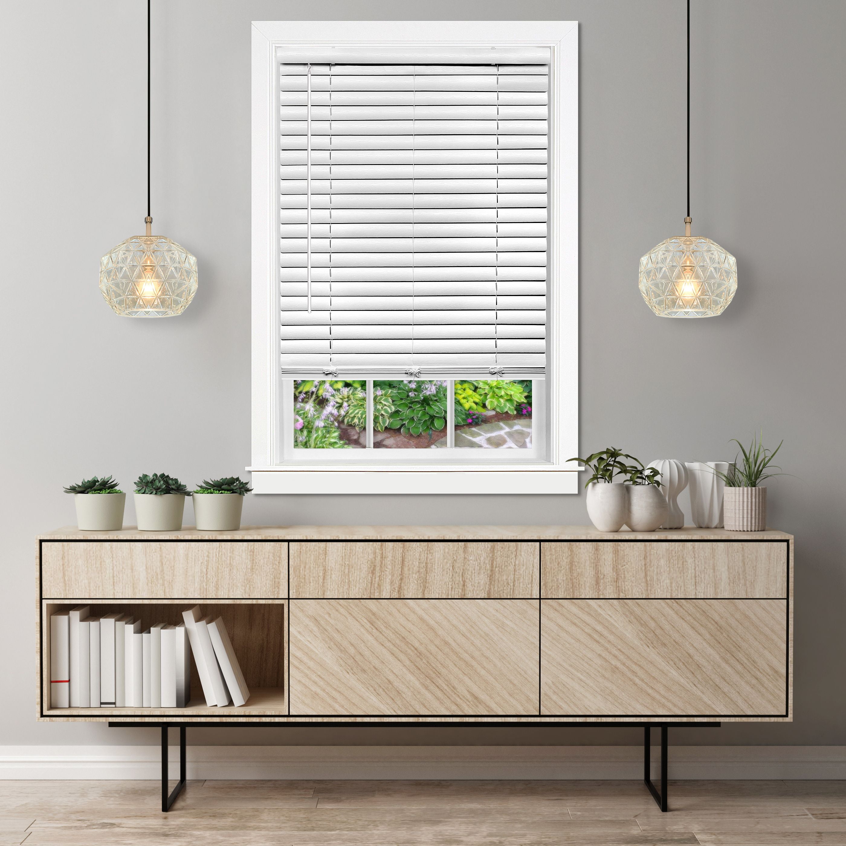Picture of Achim LUG231WH04 31 x 64 in. Cordless Light Filtering Horizontal Blind, White
