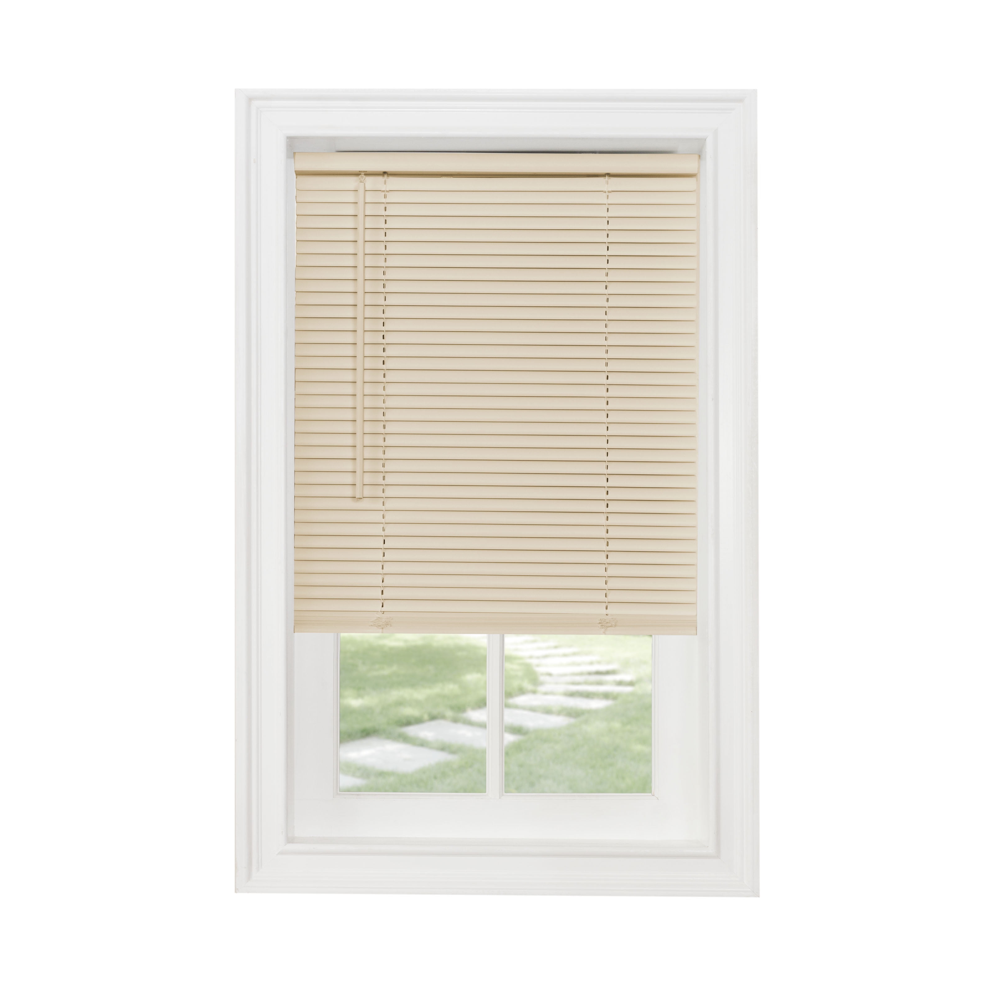 Picture of Achim MSG257AL04 57 x 64 in. GII Morningstar Cordless Light Filtering Vinyl Mini Blinds with 1 in. Slats, Alabaster