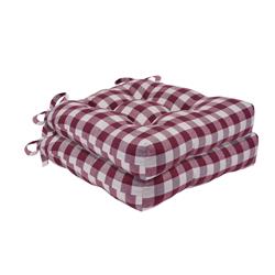 Picture of Achim BCCHPDBU12 16 x 15 x 3 in. Buffalo Check Tufted Chair Seat Cushions&#44; Burgundy