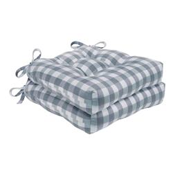 Picture of Achim BCCHPDGY12 16 x 15 x 3 in. Buffalo Check Tufted Chair Seat Cushions&#44; Grey