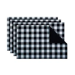 Picture of Achim BCPLMTBW36 12 x 18 in. Buffalo Check Placemats&#44; Black