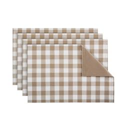 Picture of Achim BCPLMTTP36 12 x 18 in. Buffalo Check Placemats&#44; Taupe