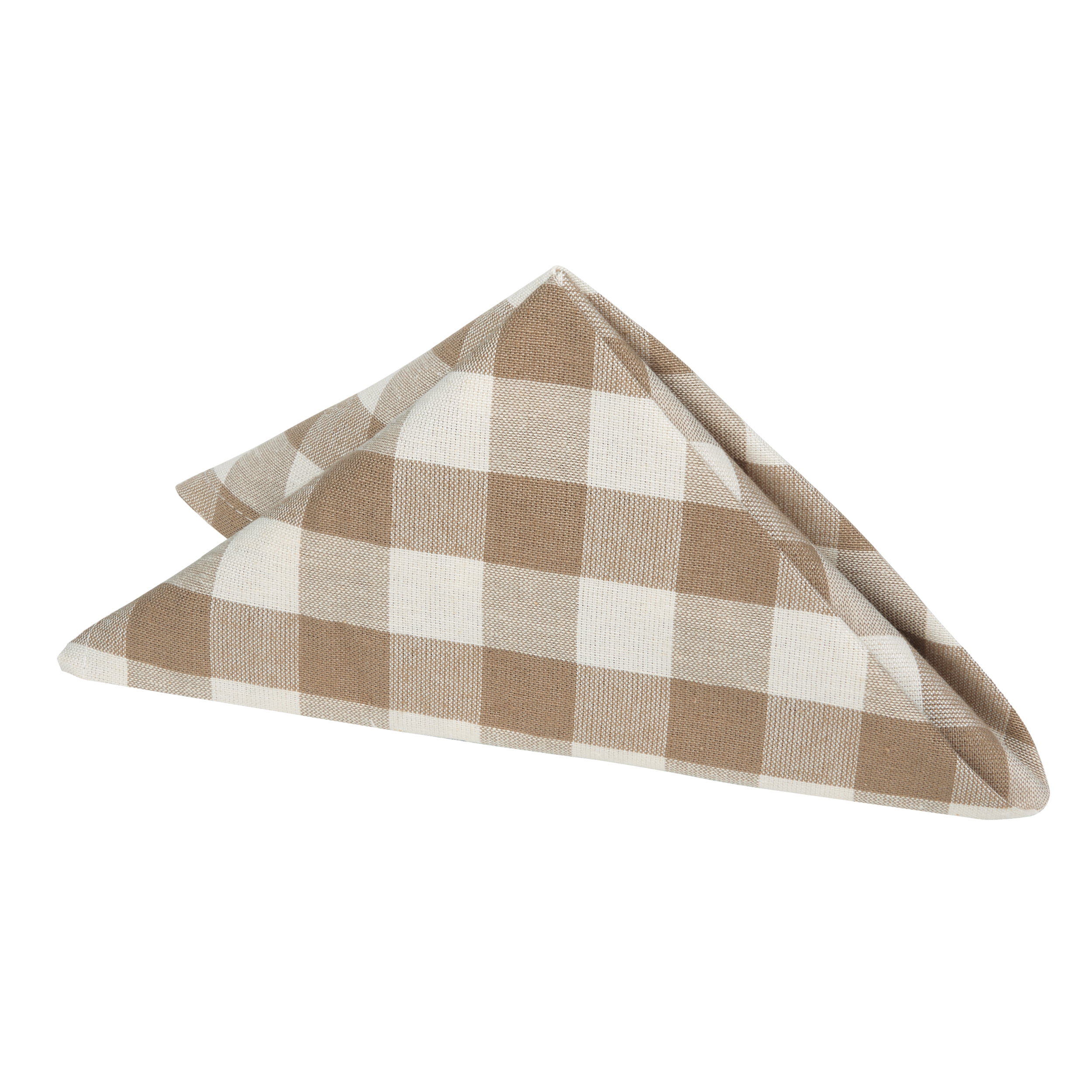 Picture of Achim BCNAPKTP36 17 x 17 in. Buffalo Check Dinner Table Napkins&#44; Taupe