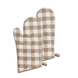 Picture of Achim BCOMITTP36 7 x 13 in. Buffalo Check Oven Mitts&#44; Taupe