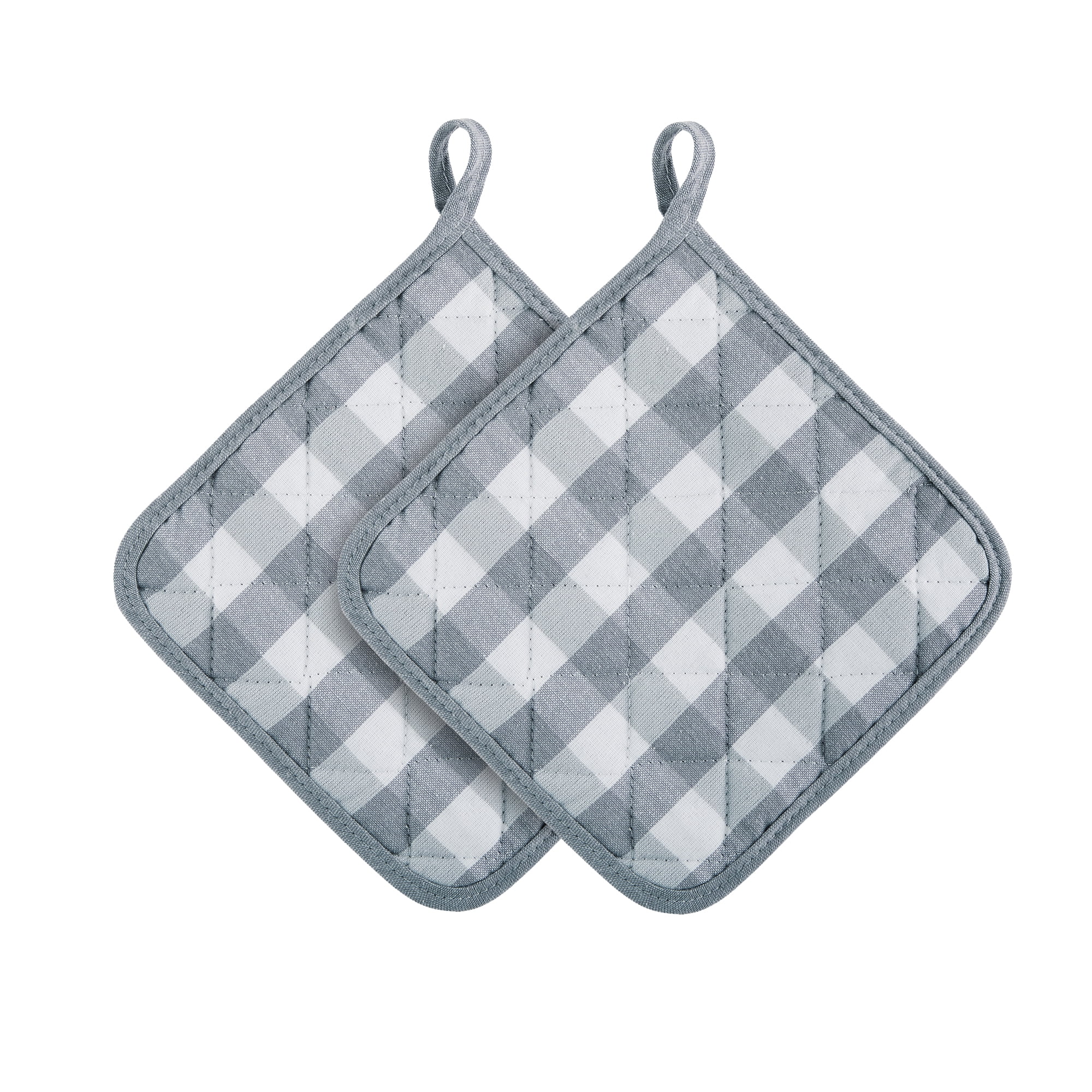 Picture of Achim BCPOTHGY36 8 x 8 in. Buffalo Check Pot Holders&#44; Grey
