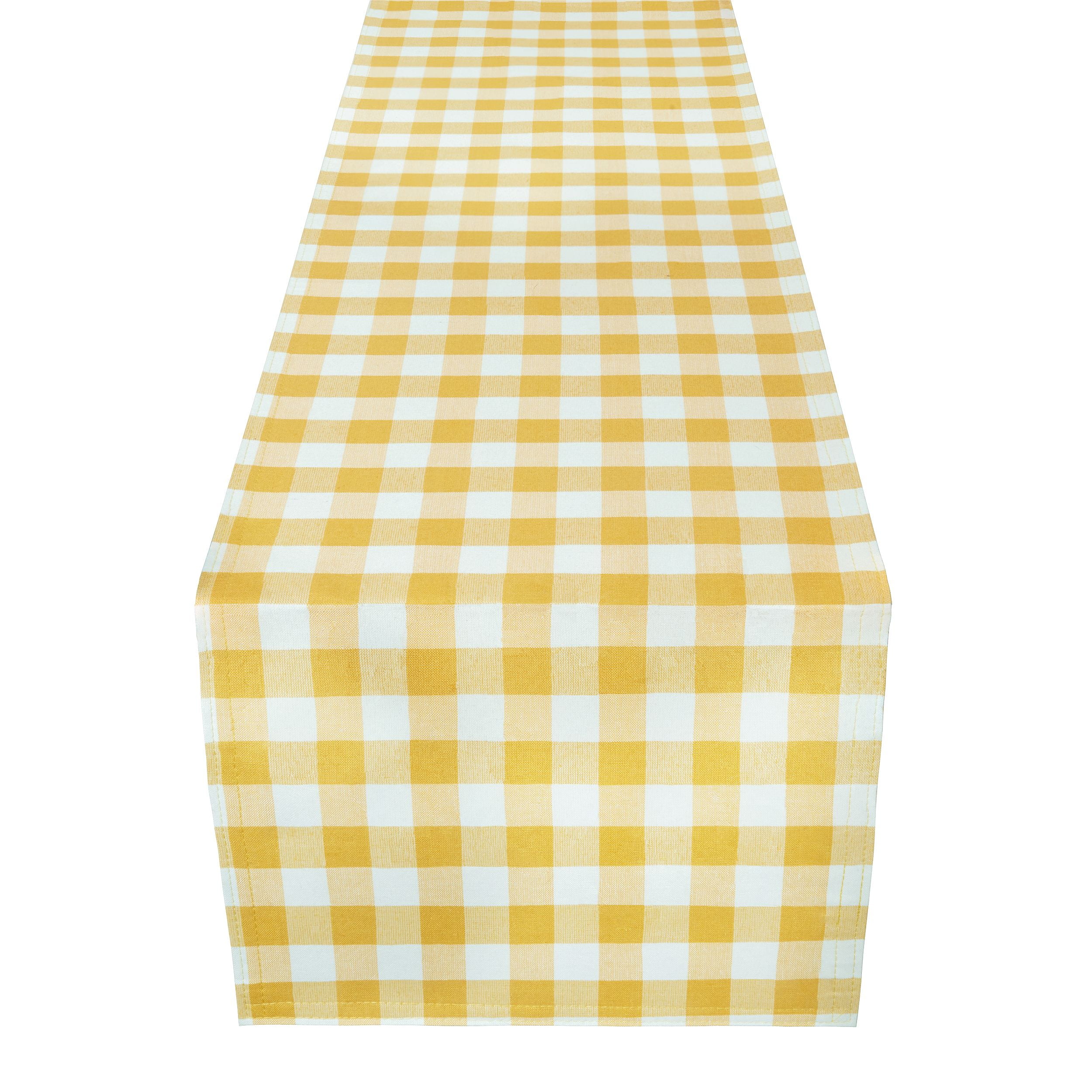 Picture of Achim BCRU36YL24 13 x 36 in. Buffalo Check Reversible Table Runner&#44; Yellow