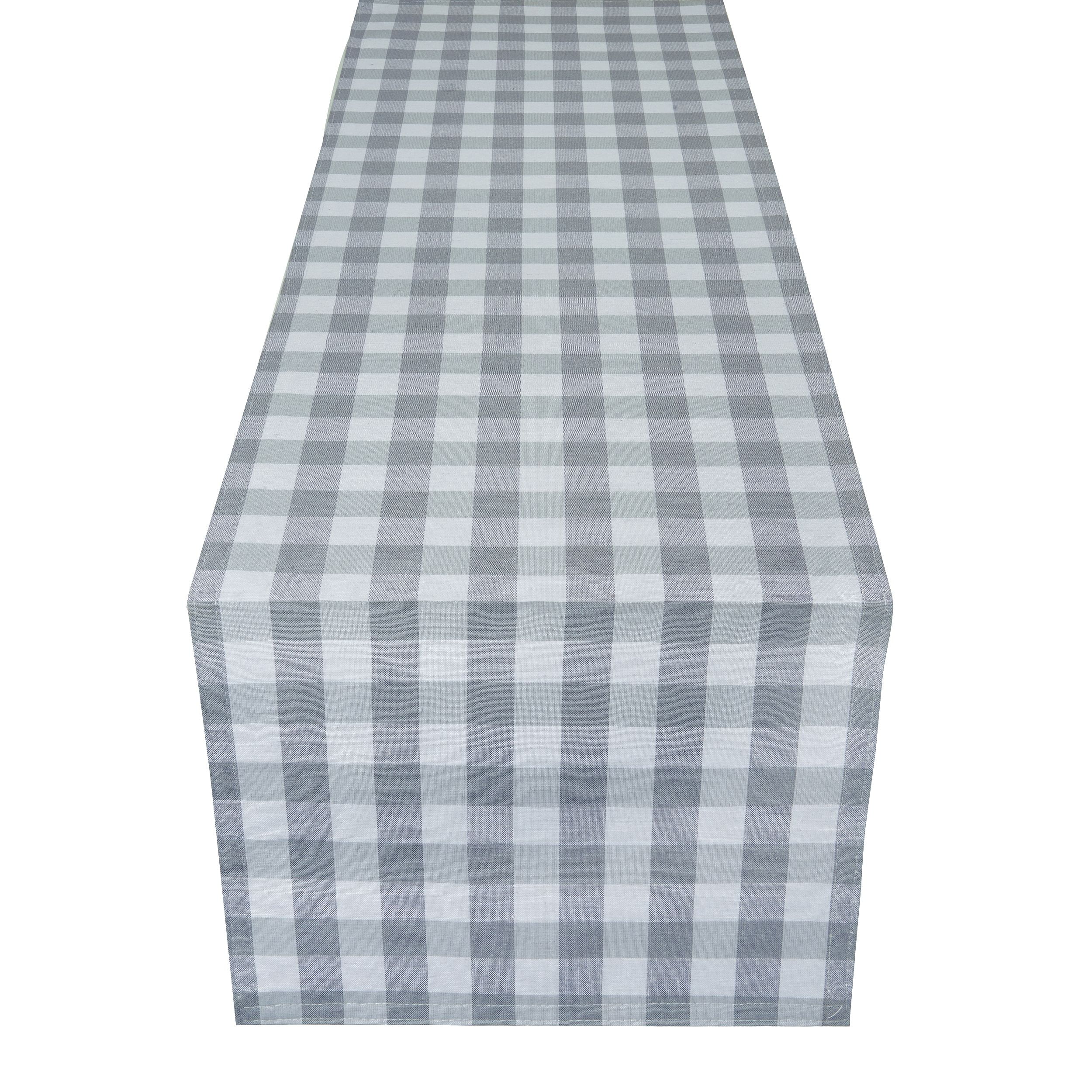 Picture of Achim BCRU48GY24 13 x 48 in. Buffalo Check Reversible Table Runner&#44; Grey