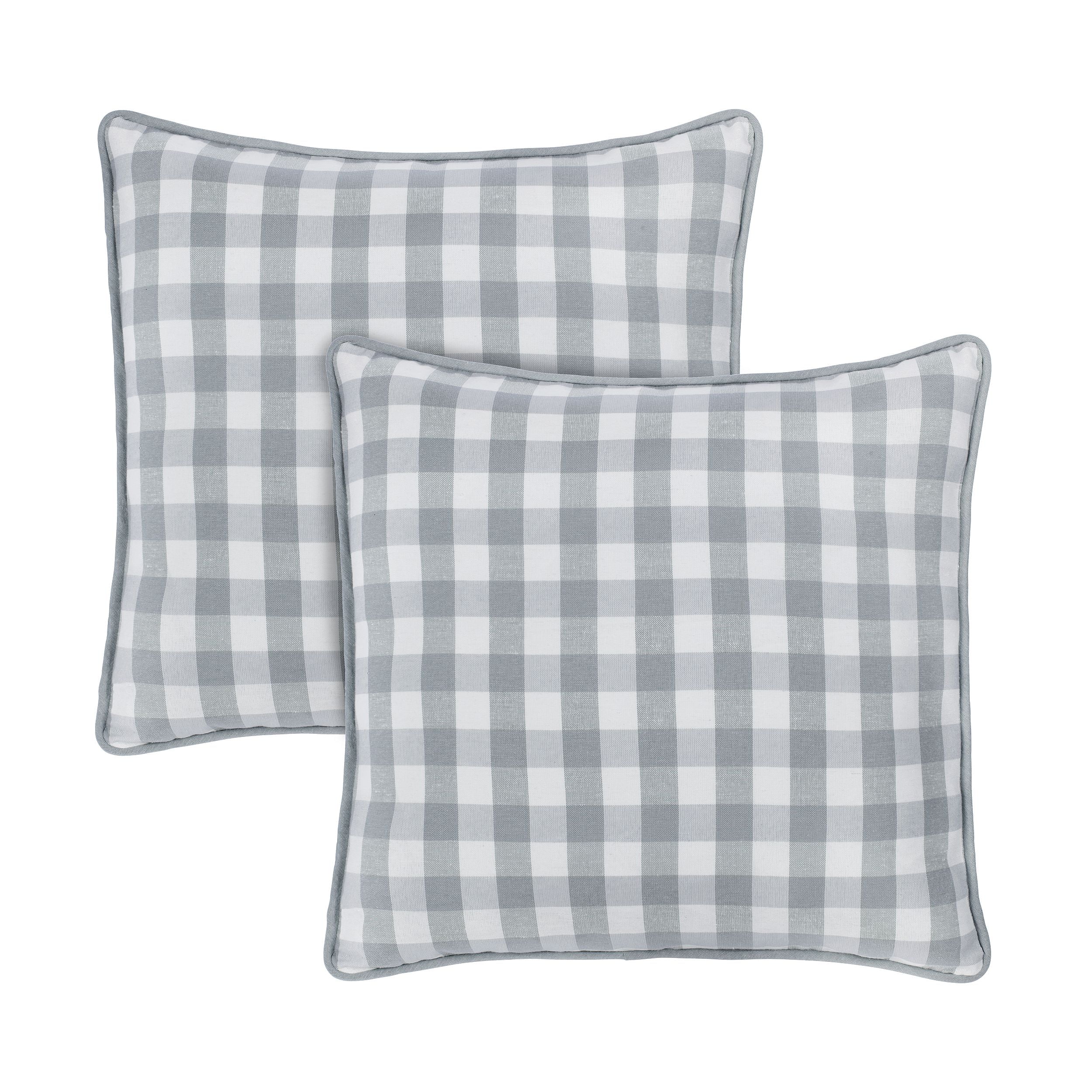 Picture of Achim BCPC18GY72 18 x 18 in. Buffalo Check Pillow Covers&#44; Grey
