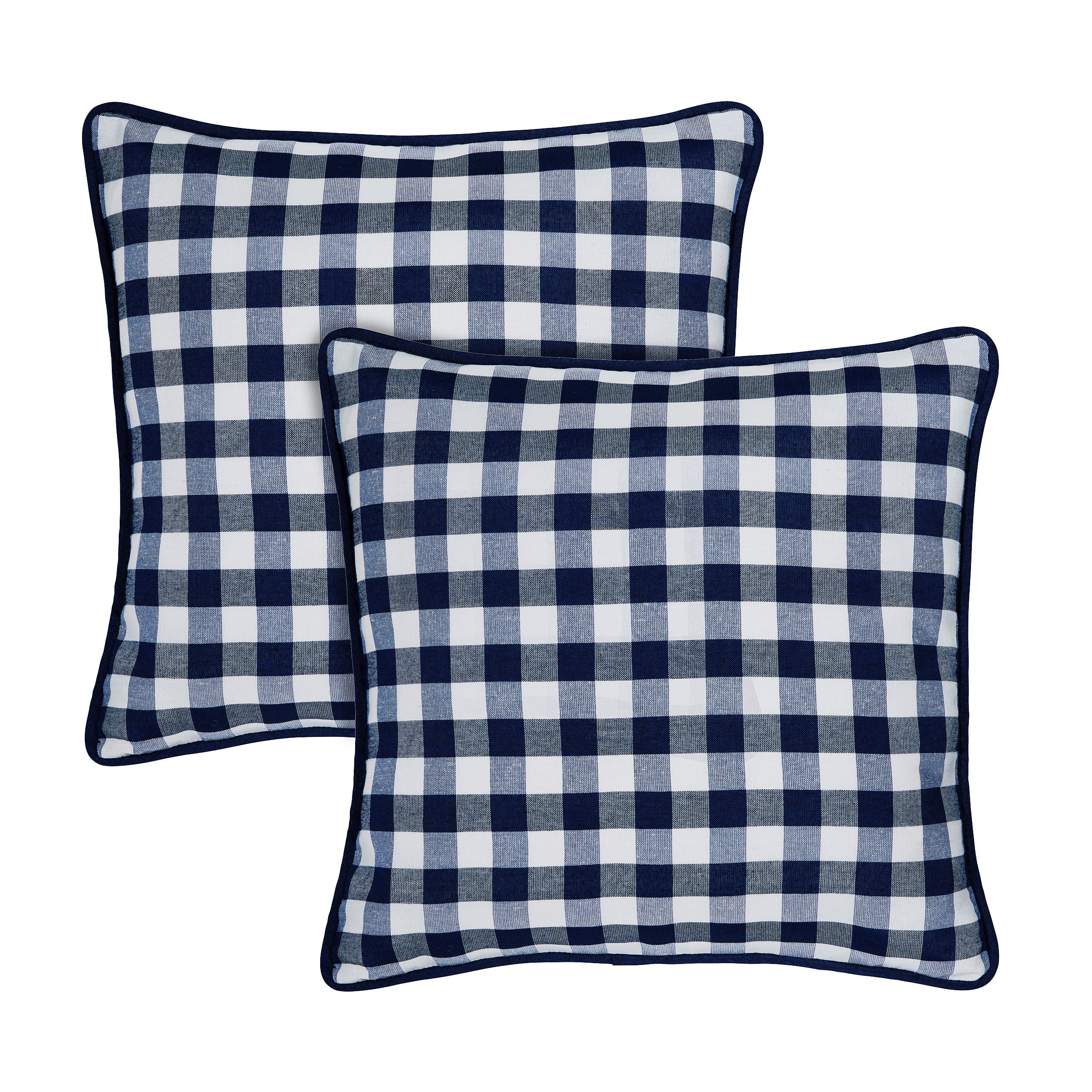Picture of Achim BCPC18NY72 18 x 18 in. Buffalo Check Pillow Covers, Navy