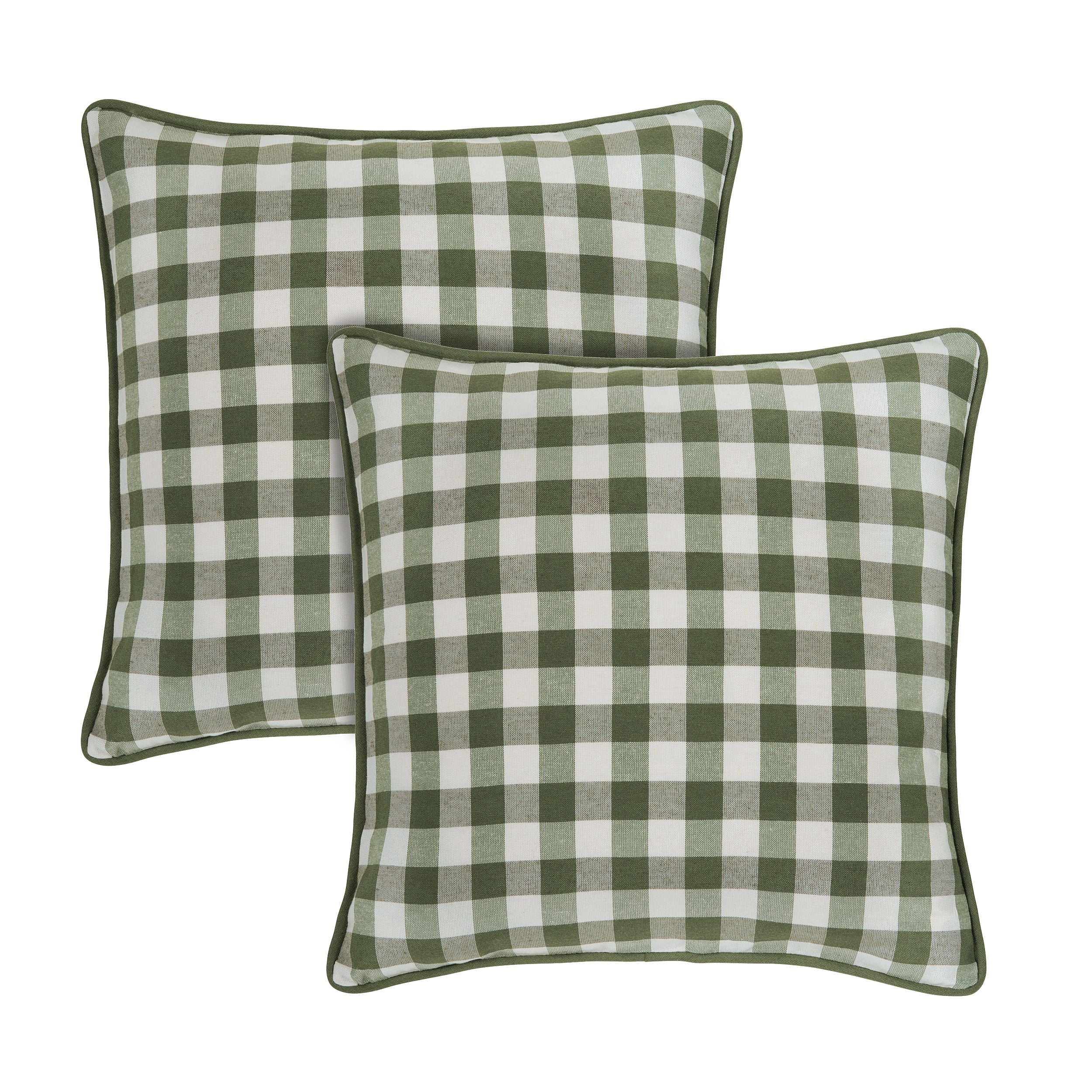 Picture of Achim BCPC18SG72 18 x 18 in. Buffalo Check Pillow Covers&#44; Sage