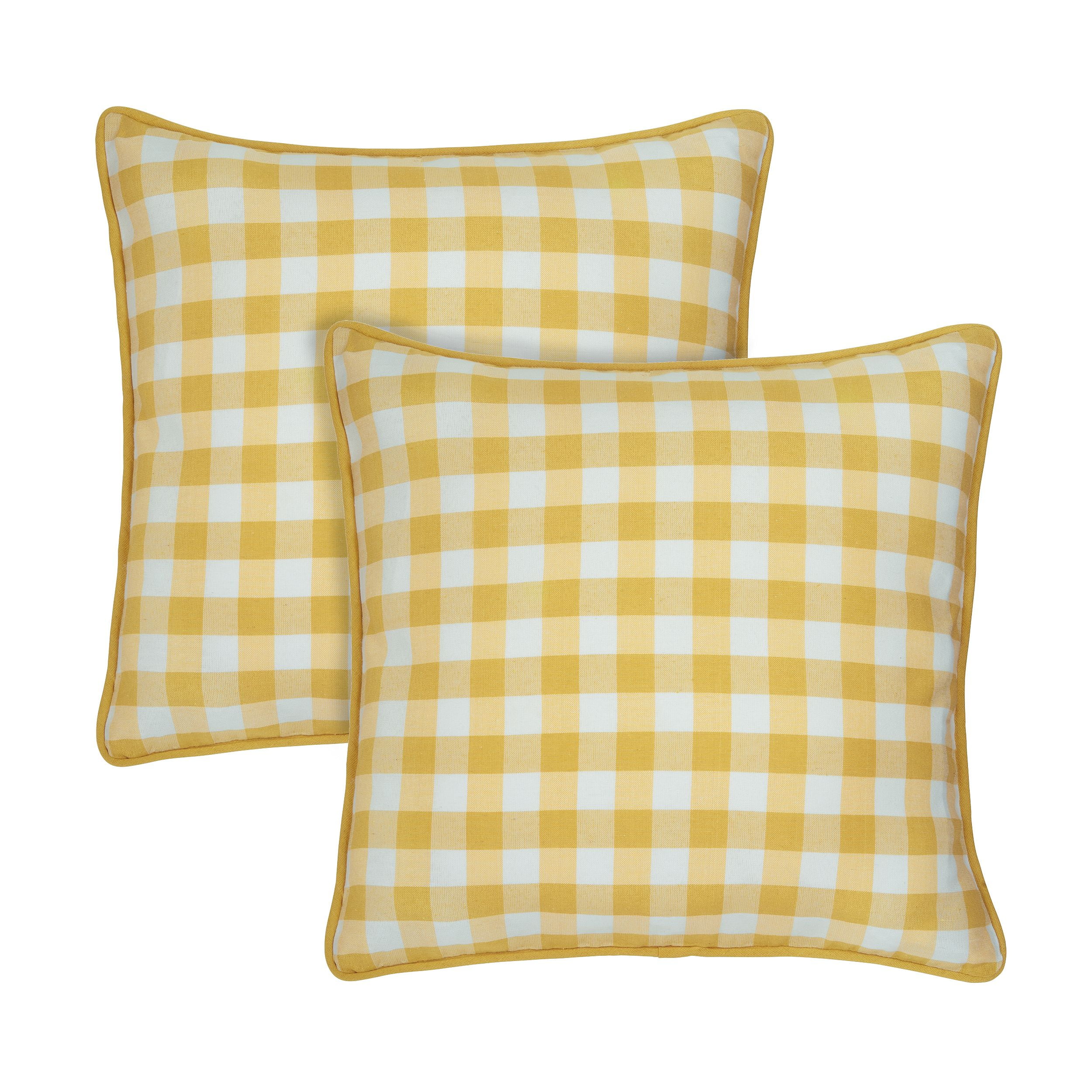 Picture of Achim BCPC18YL72 18 x 18 in. Buffalo Check Pillow Covers&#44; Yellow