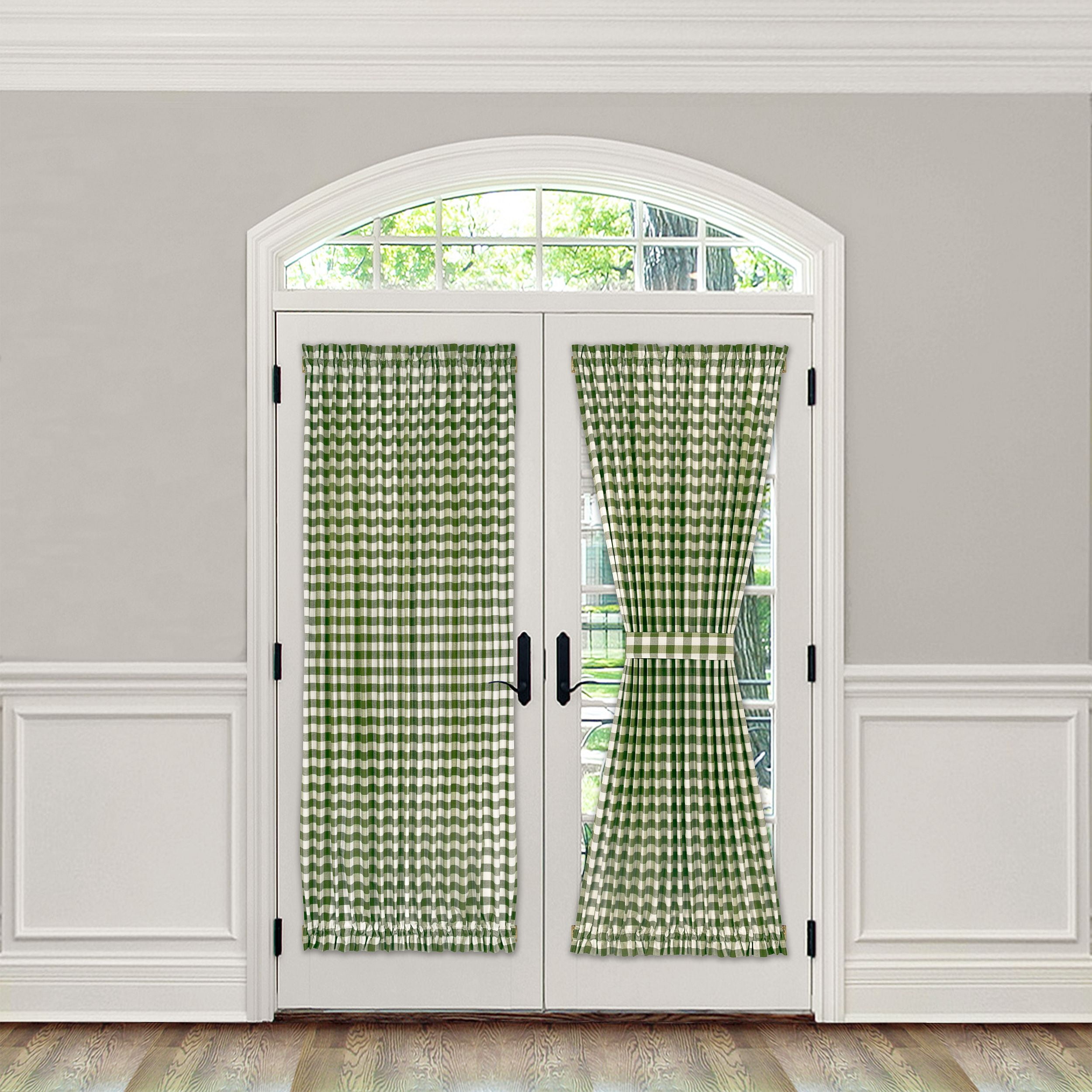 Picture of Achim BC54X72SG6 54 x 72 in. Polyester Light Filtering Buffalo Check Rod Pocket Curtain Panel&#44; Sage