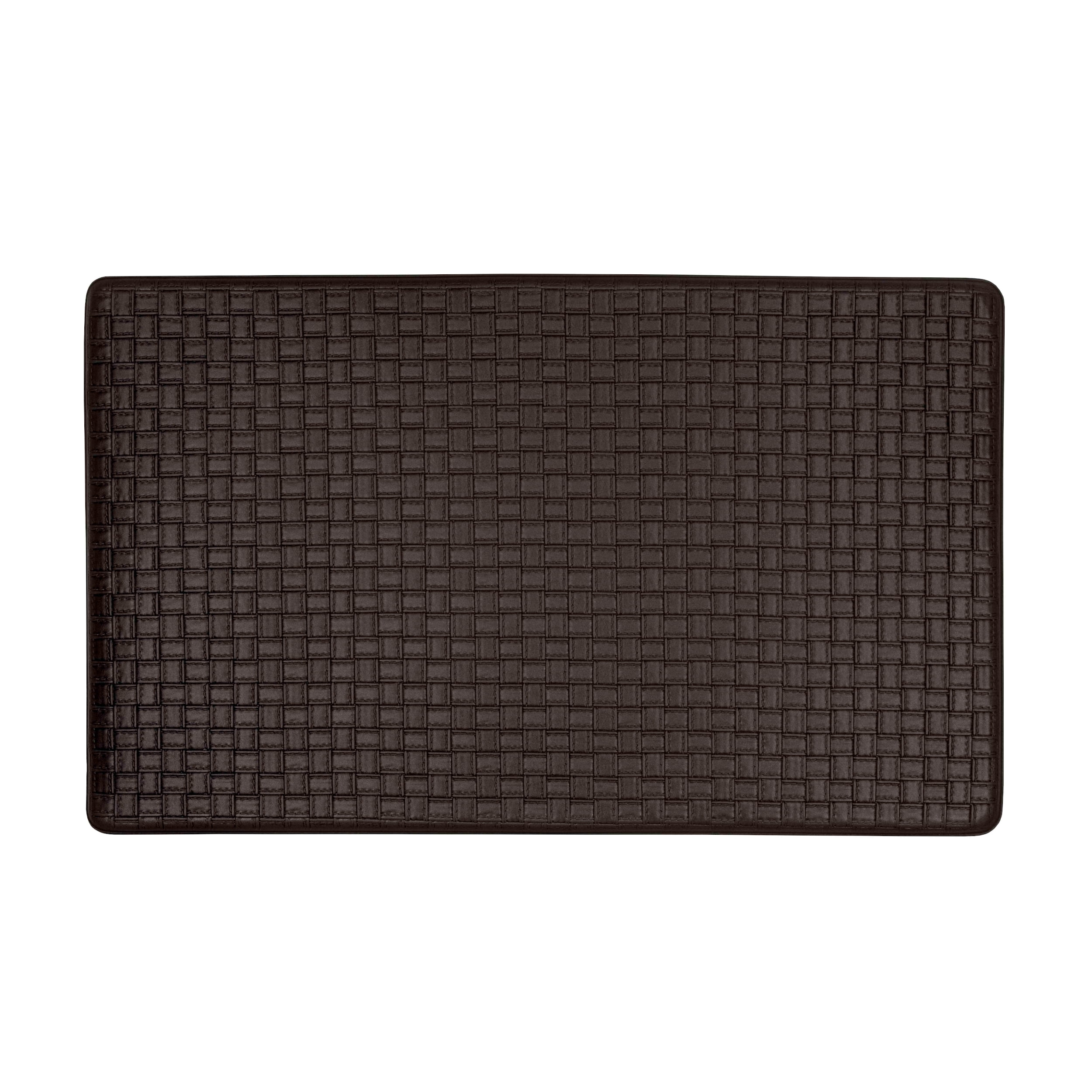 Picture of Achim AF1830BK12 18 x 30 in. Woven-Embossed Faux-Leather Anti-Fatigue Mat, Black