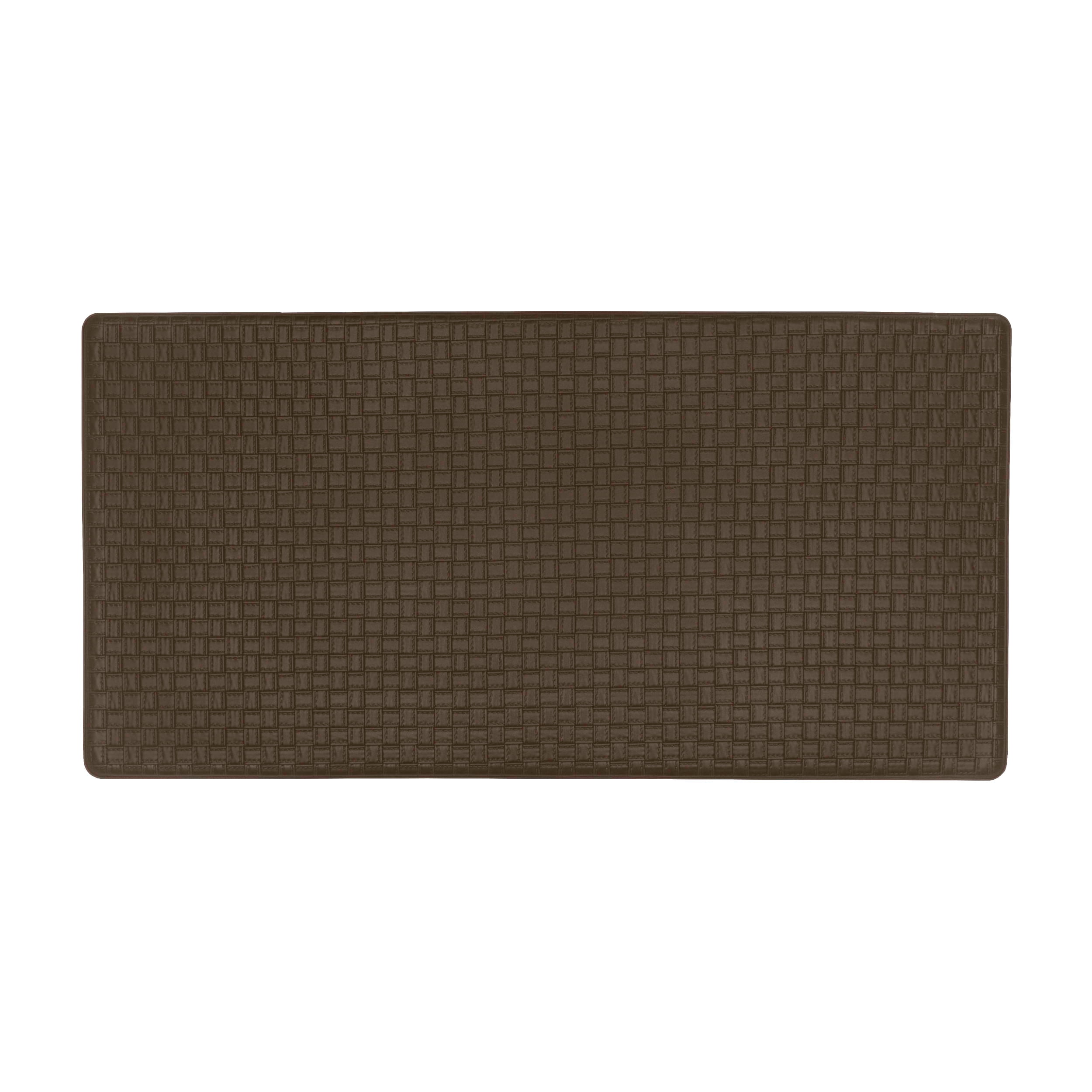 Picture of Achim AF2039ES12 20 x 39 in. Woven-Embossed Faux-Leather Anti-Fatigue Mat, Espresso