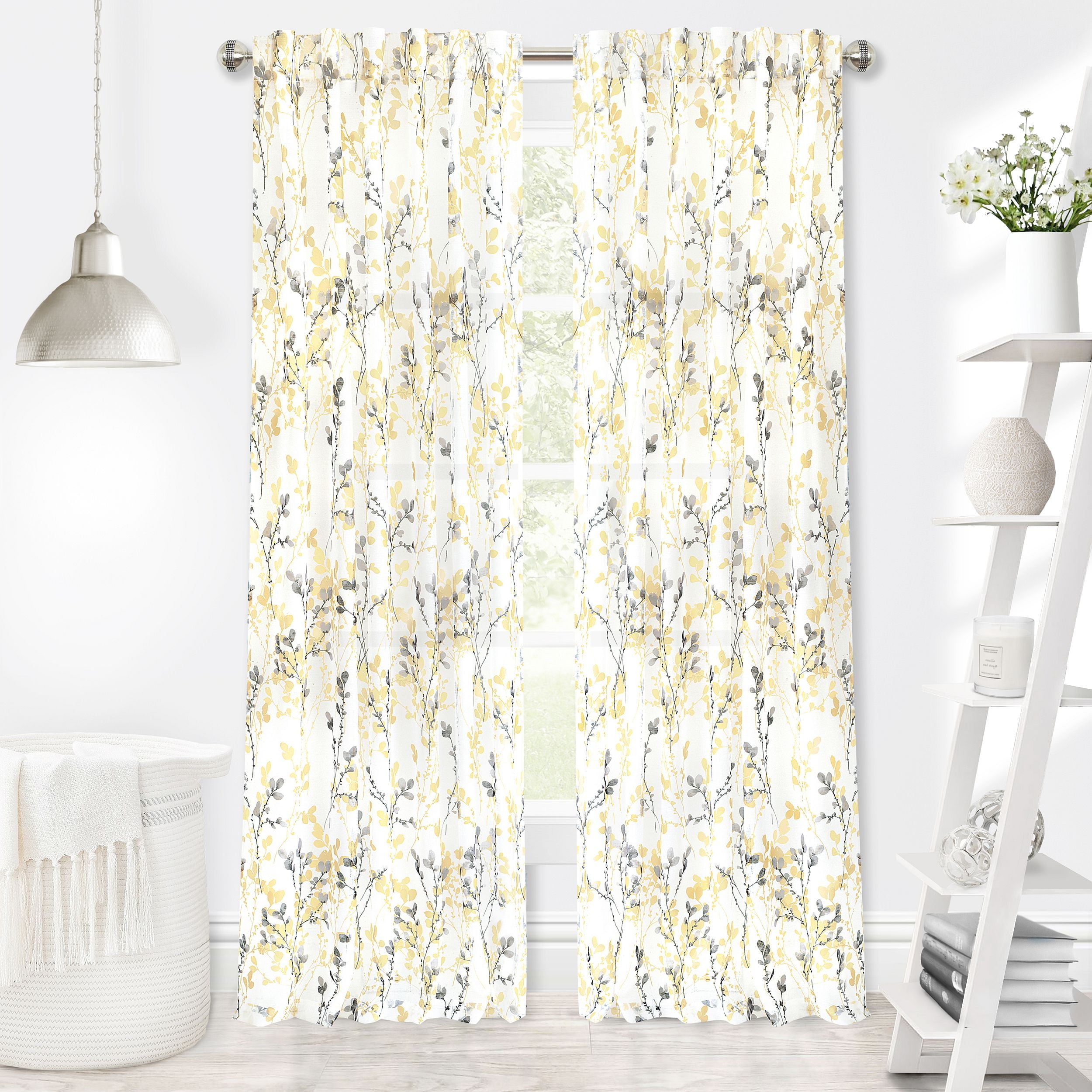 Picture of Achim MIPN63MZ06 52 x 63 in. Misty Back Tab Window Curtain Panel&#44; Maize