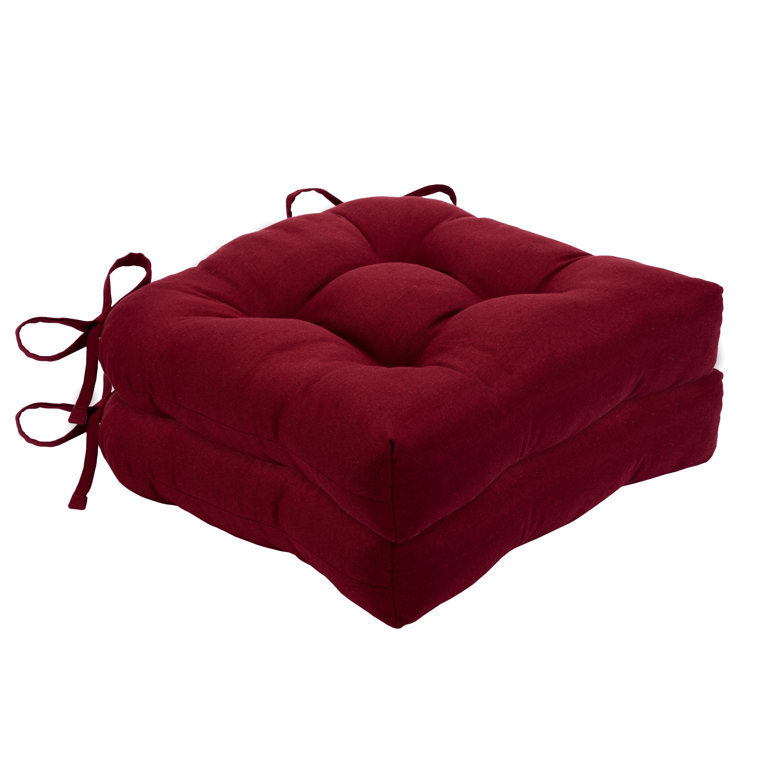 Picture of Achim CHCHPDBU14 Chase Tufted Chair Seat Cushions&#44; Burgundy - Set of 2