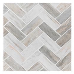 Achim RTFTV62820 12 x 12 in. Retro Adhesive Vinyl Floor Tile, Stone Herringbone - 20 Tiles - 20 sq. ft.