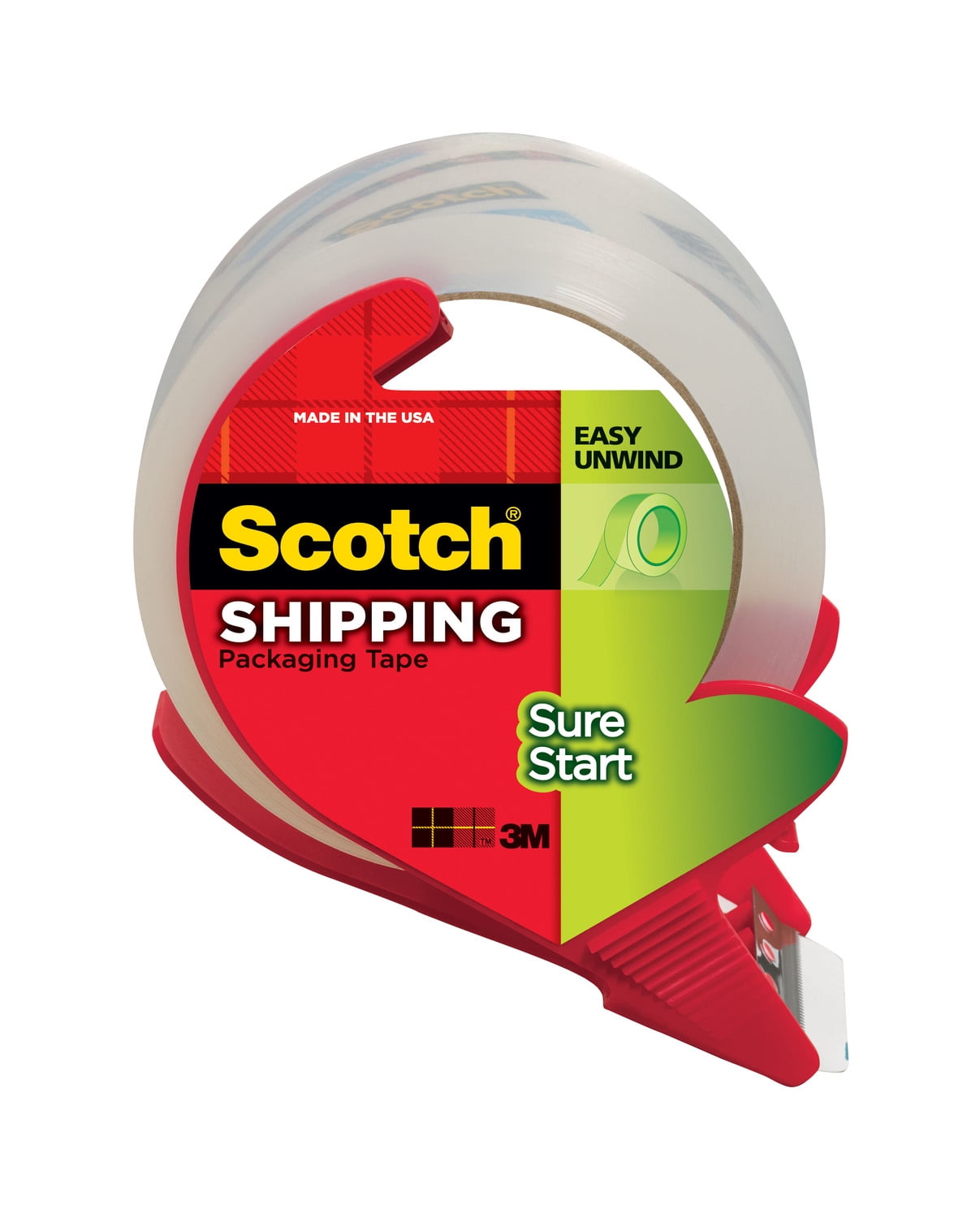 Picture of 3M 3450-RD 54.6 yard 0.5 oz Pack Tape Sure Start  Clear