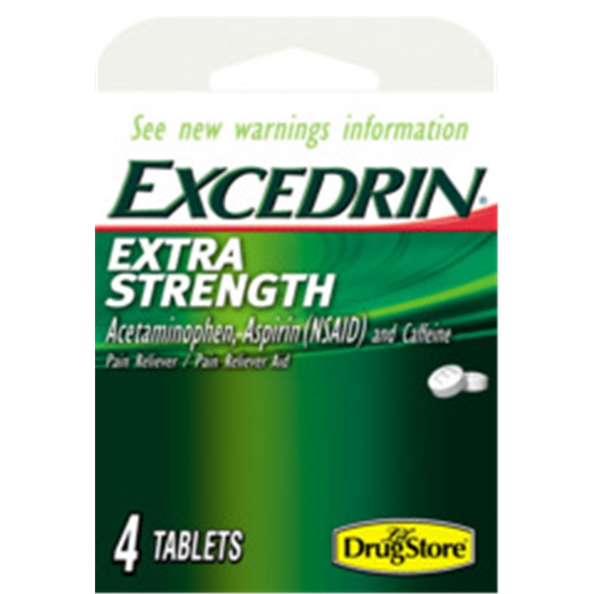 Picture of Lil Drug Store Products Inc 9092826 Excedrin Extra Strength Medicine  4 Count- pack of 6