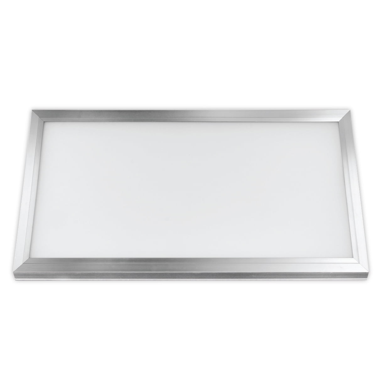 0.75 x 24 x 12 in. LED Flat Panel Nickel Ceiling Fixture