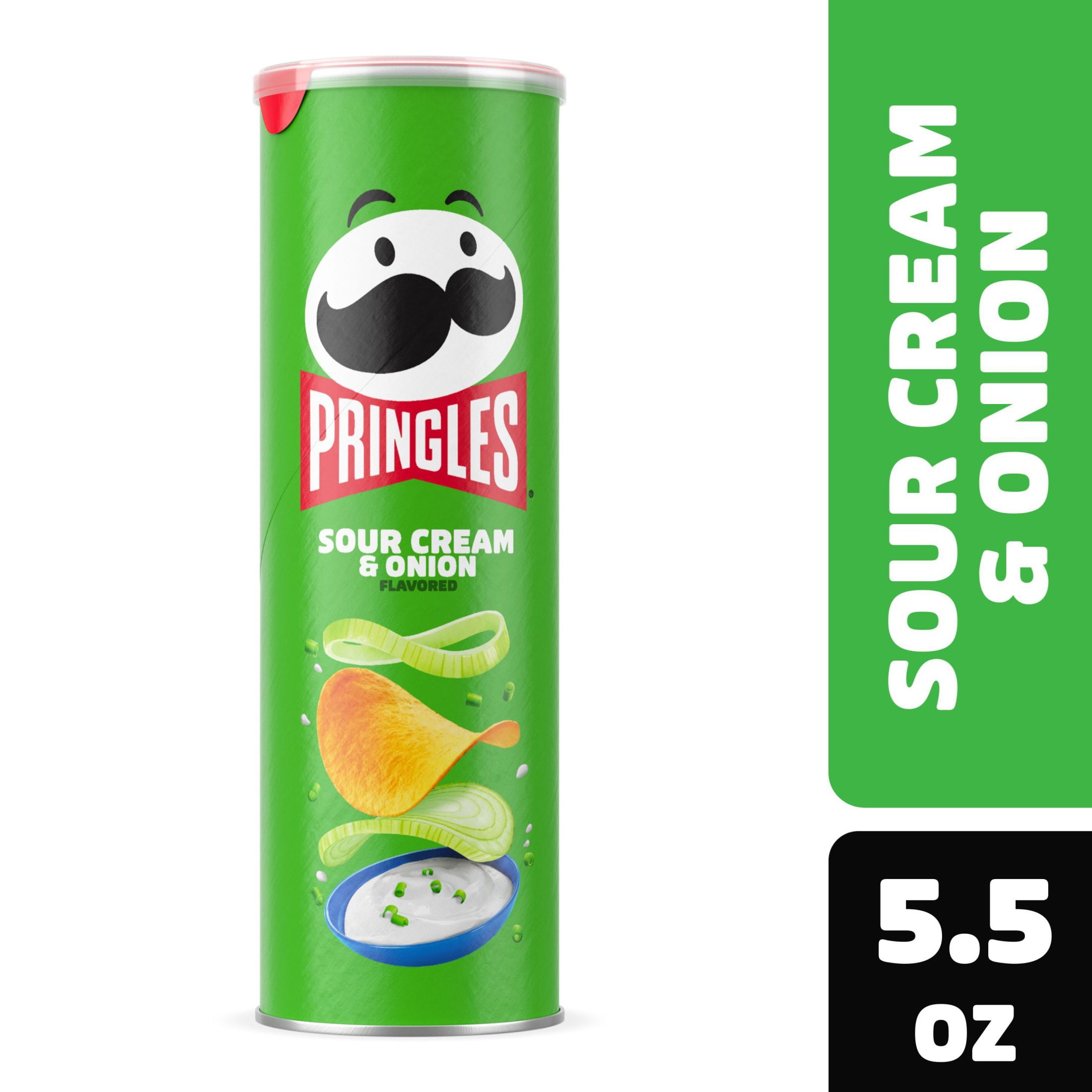 Picture of Pringles 9133554 5.57 oz Sour Cream &amp; Onion Flavored Potato Chips Can- pack of 14