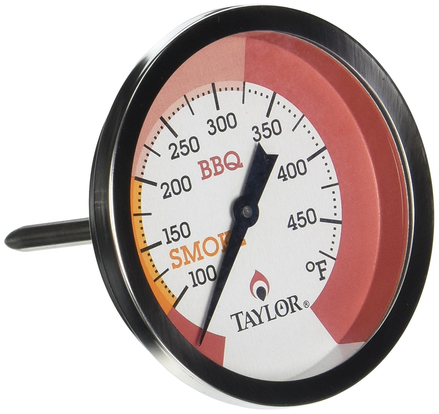 Picture of Taylor 8436867 100 deg F to 500 deg F Analog Grill Smoker Thermometer