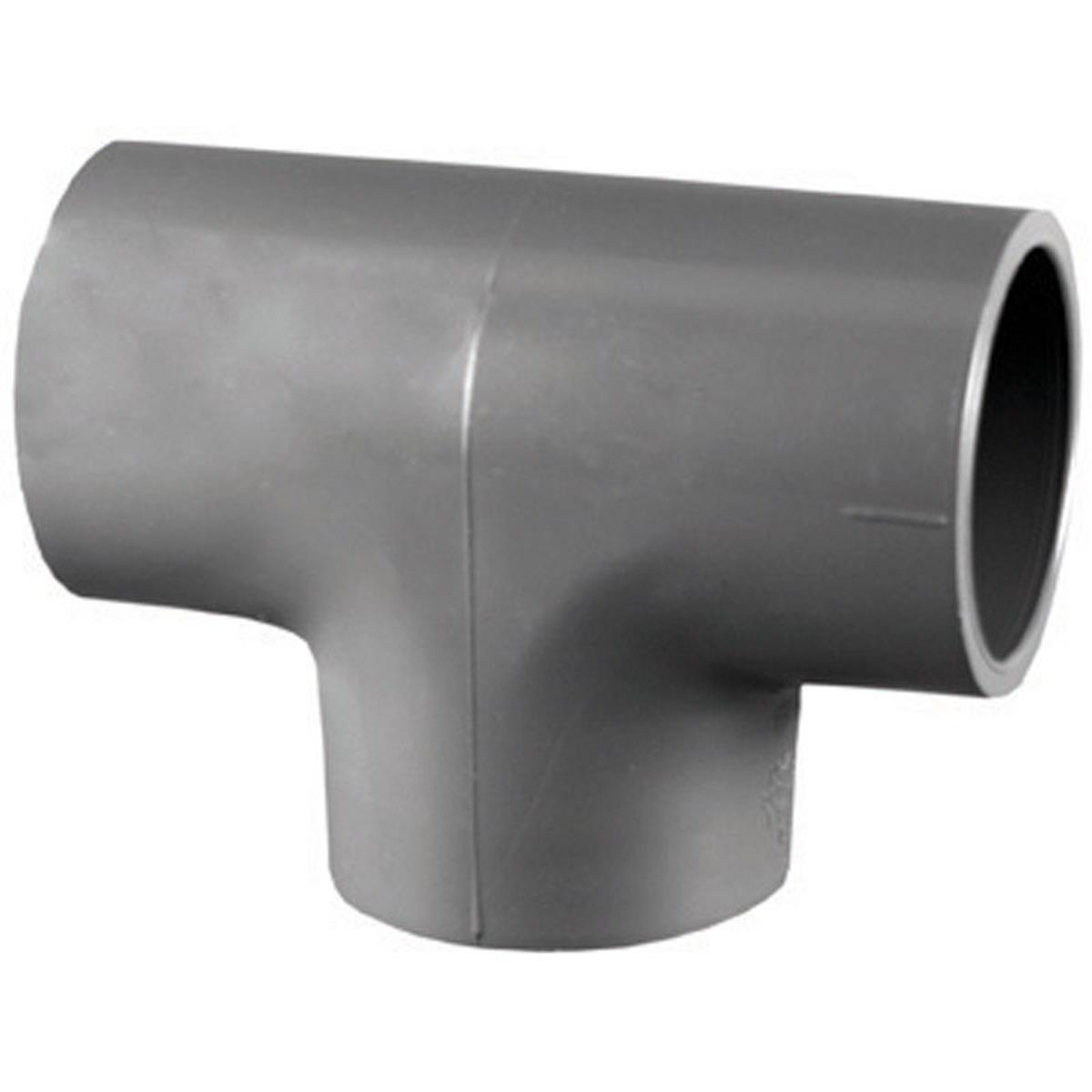 Picture of Charlotte Pipe 40581 1 x 1 x 1 in. dia. Slip to Slip PVC Schedule 80 Tee  Gray